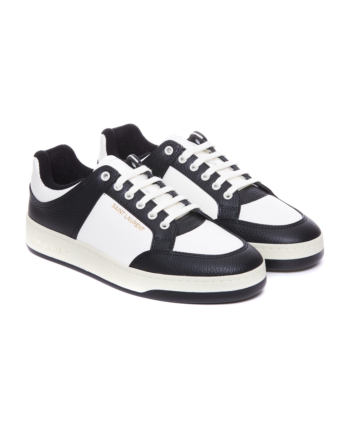 Saint Laurent Sl/61 Leather Sneakers - Black