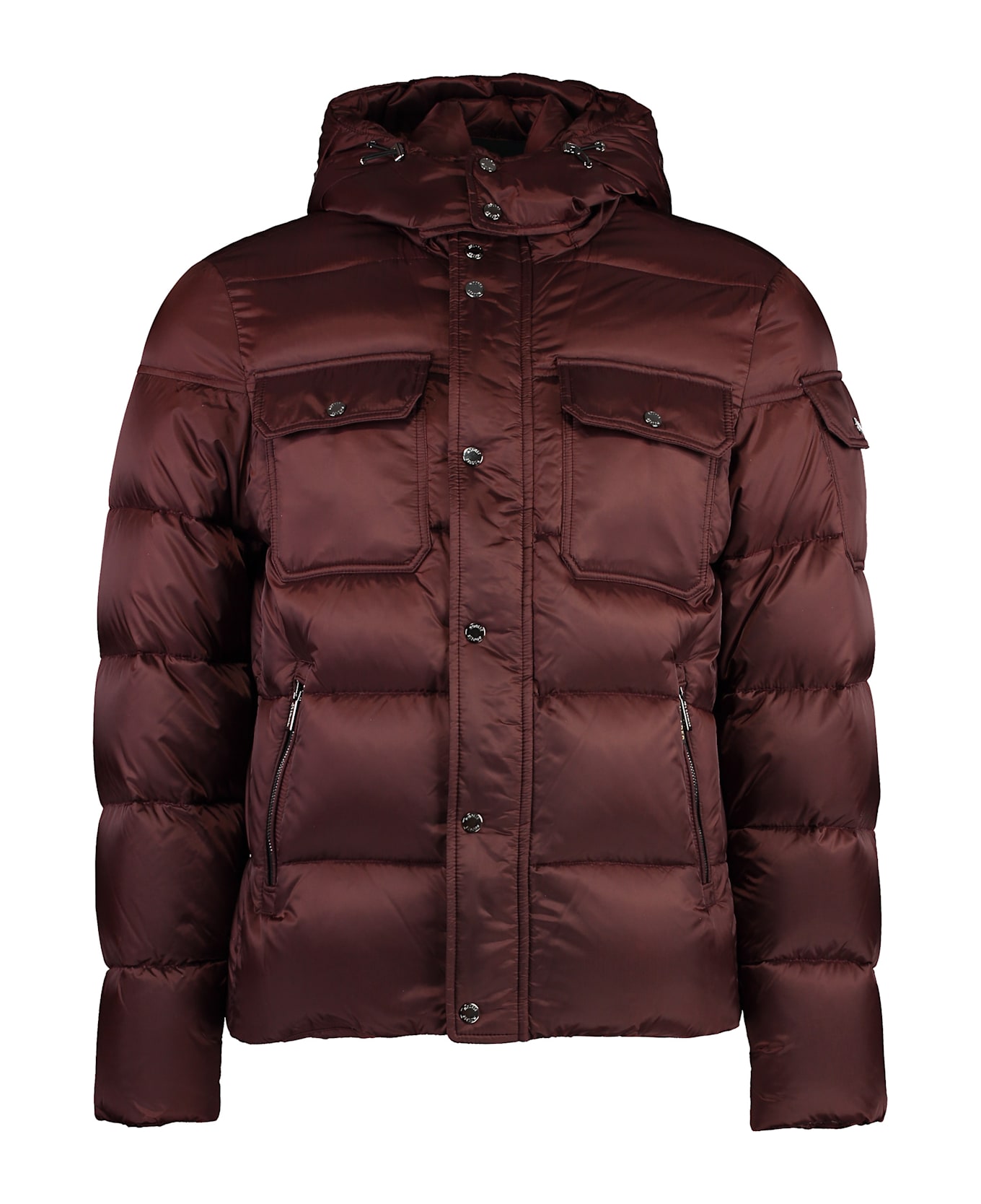 Moorer Devon Hooded Down Jacket - Burgundy