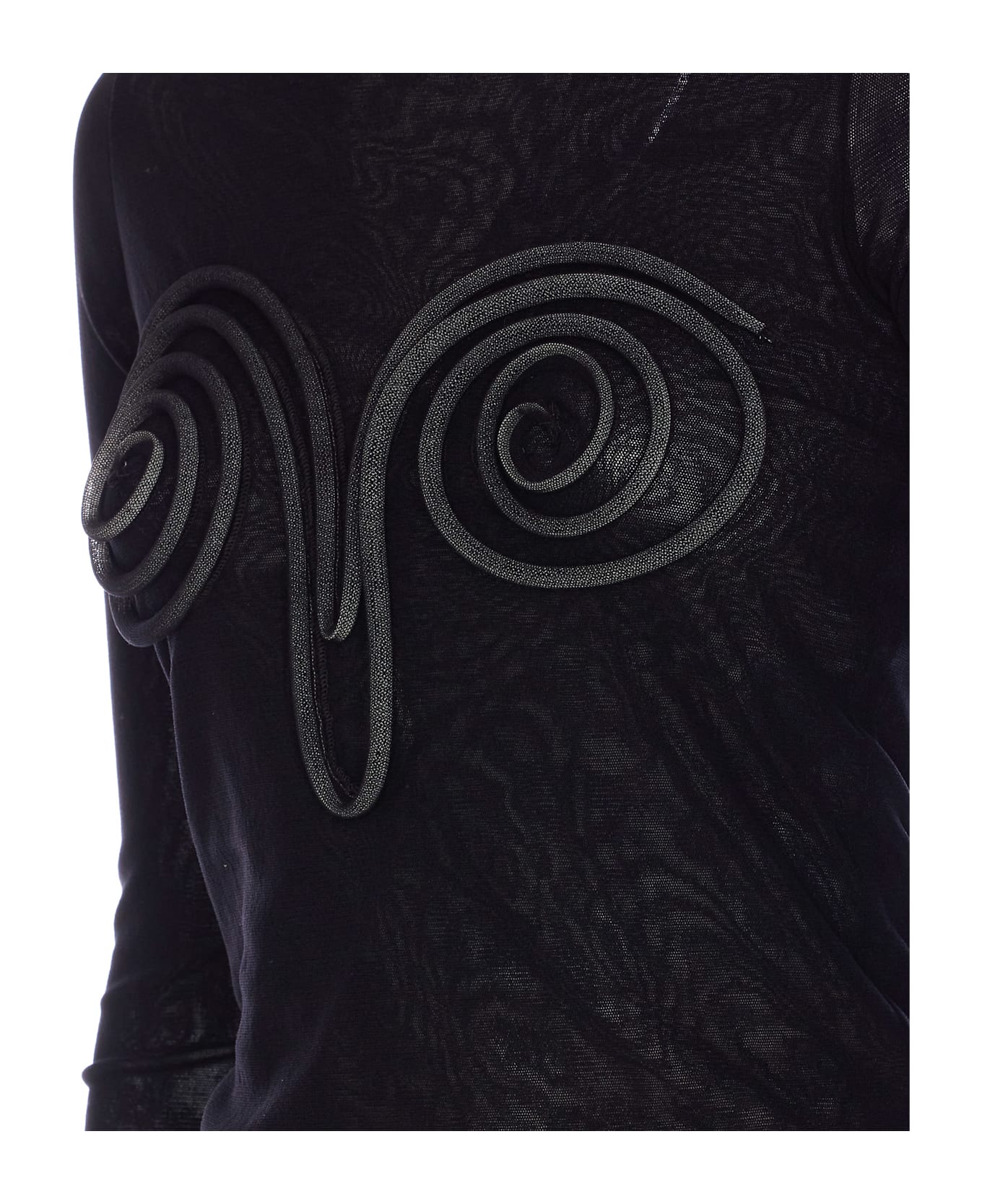 Jean Paul Gaultier 3d Spirale Long Sleeves - Black