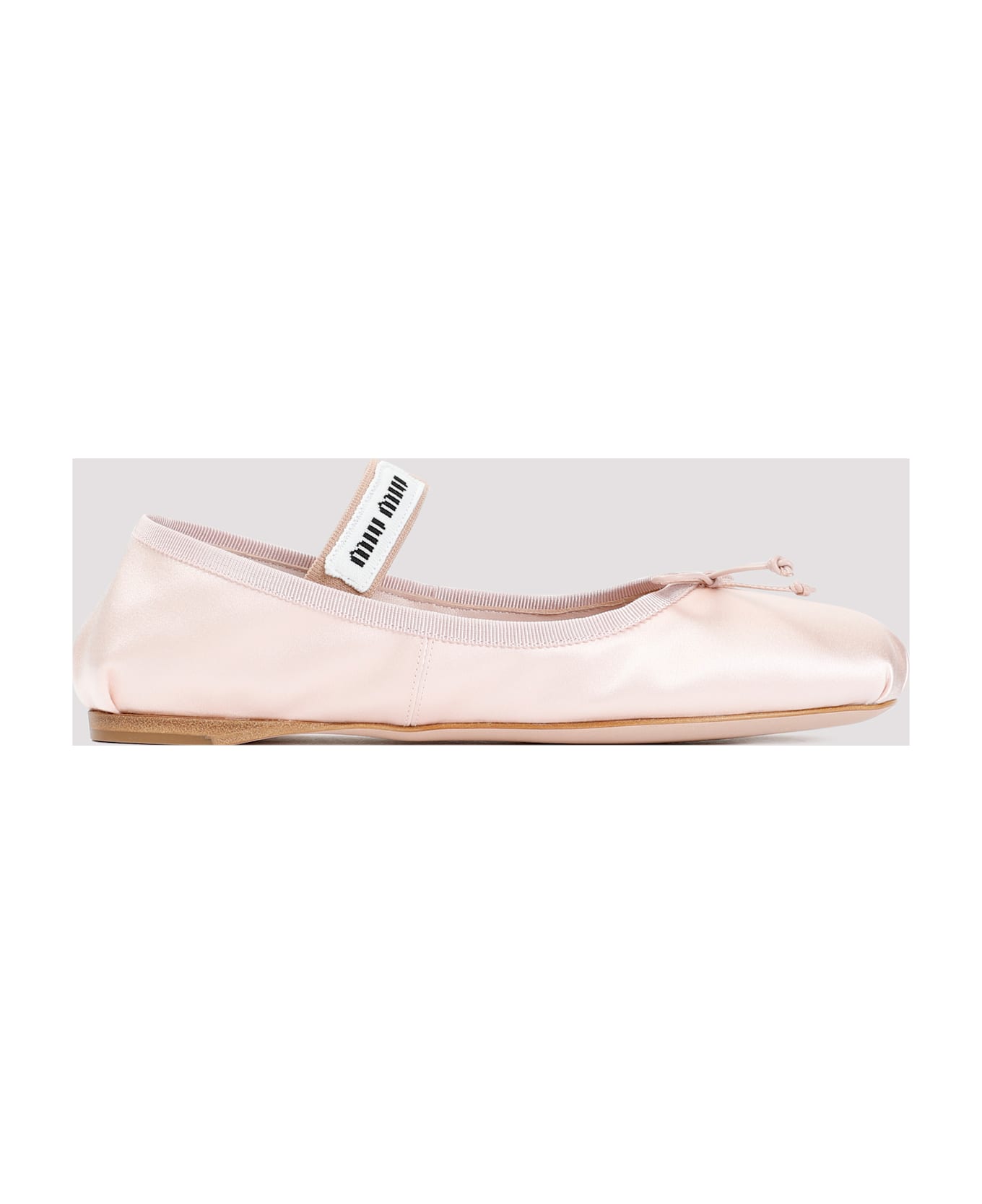Miu Miu Light Pink Satin Ballerinas - ORCHIDEA