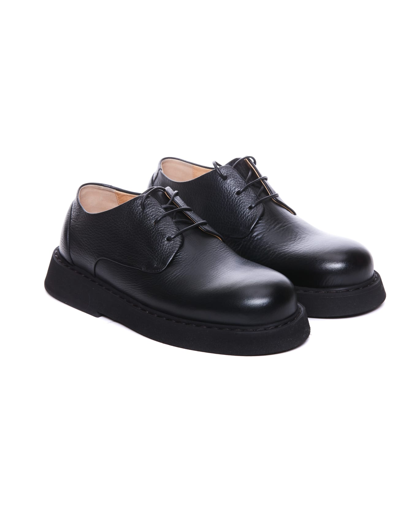 Marsell Spalla Derby Laced Up Shoes - Black ローファー＆デッキシューズ