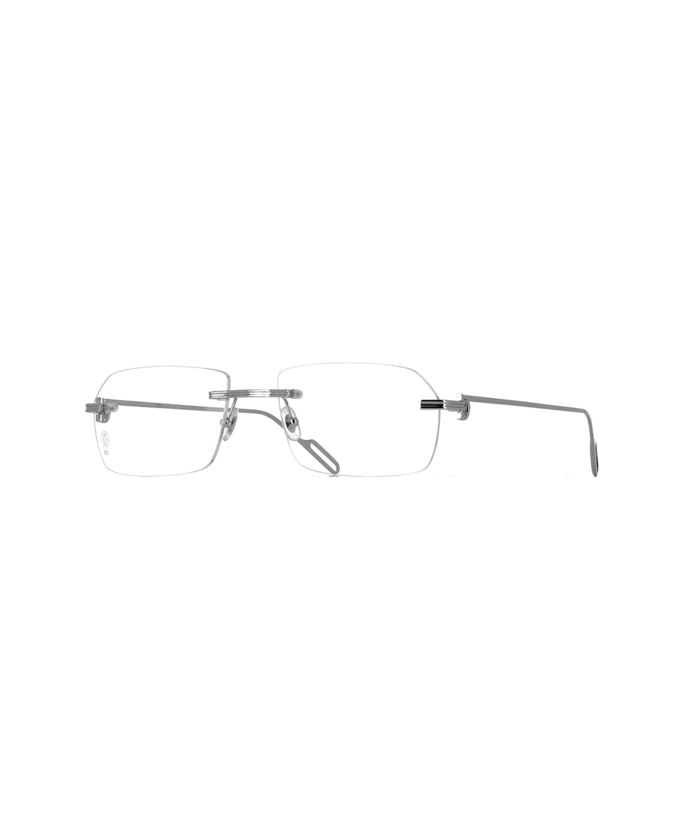 Cartier Eyewear Cartier Ct0162o C De Cartier 002 Silver Glasses - Argento アイウェア