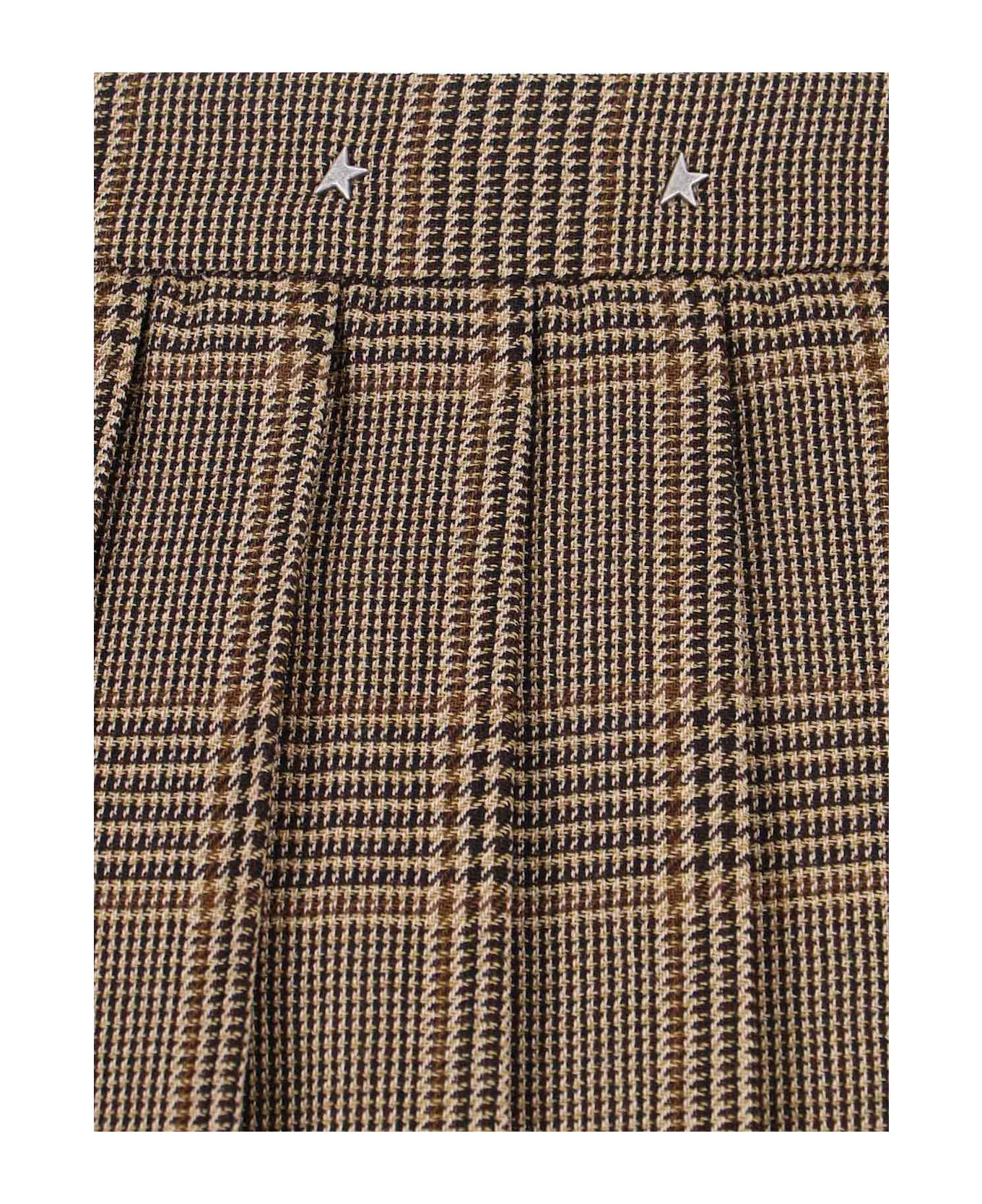 Golden Goose Virgin Wool Mini Skirt - Brown