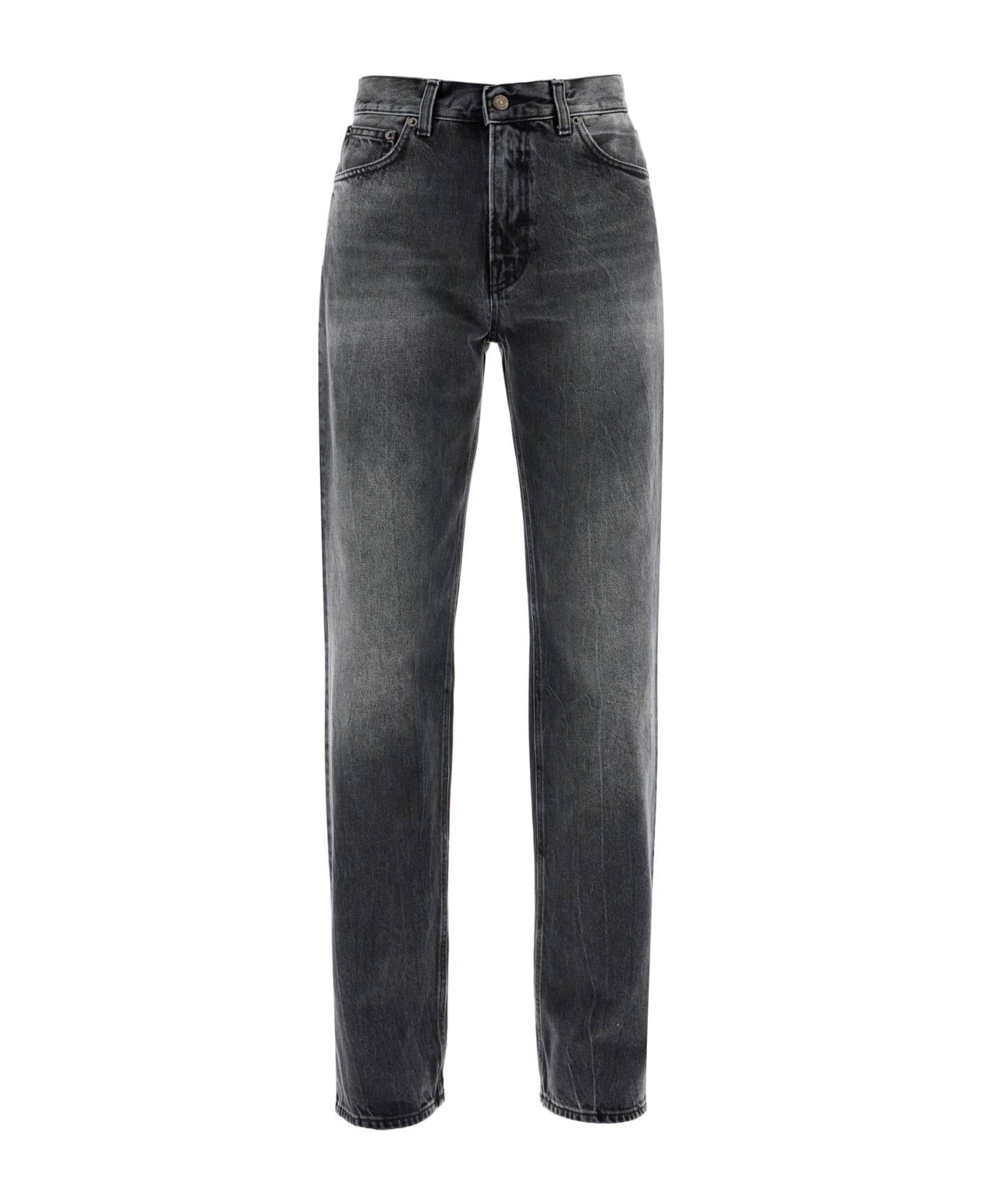 Haikure 'korean Straight-cut Jeans - SPIDER BLACK (Grey)