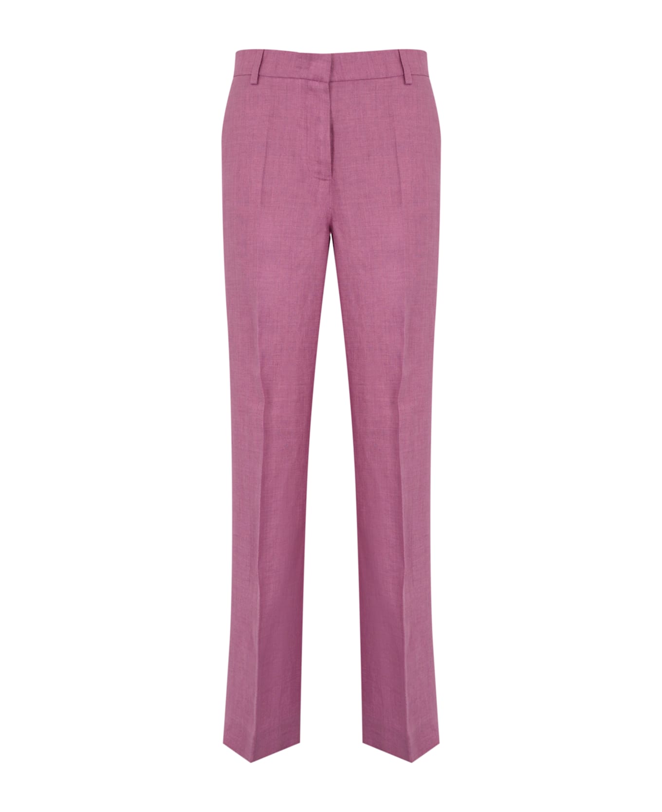 Weekend Max Mara Malizia Trousers In Linen Canvas - Bounganville