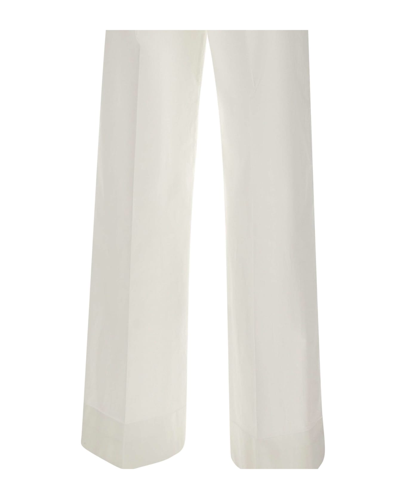 Parosh "canyox24" Cotton Trousers - WHITE
