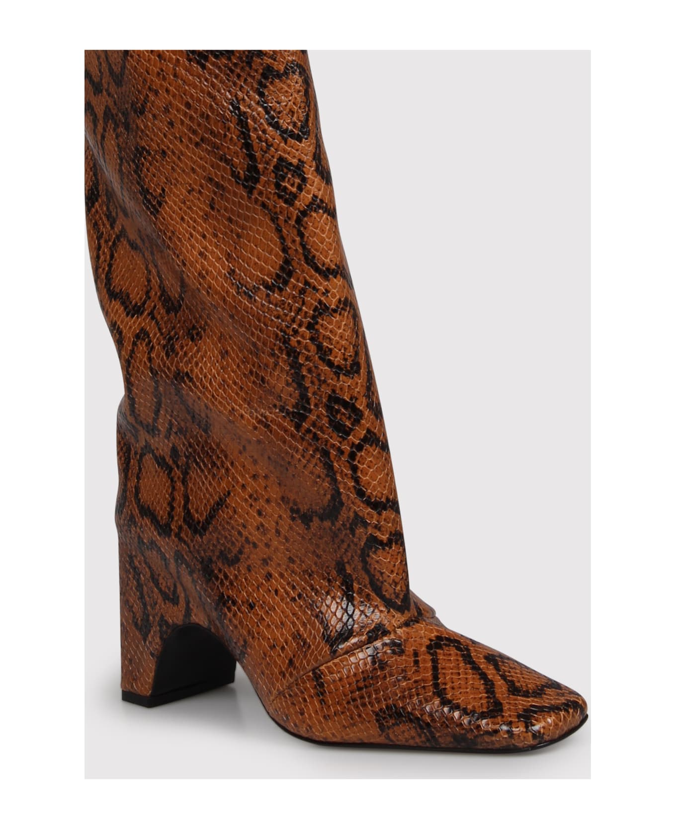 Coperni Snake Print Bridge Boot - Brown