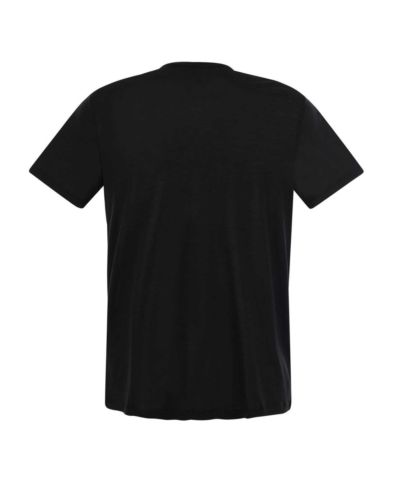 Majestic Filatures Crew-neck T-shirt In Silk And Cotton - Black シャツ
