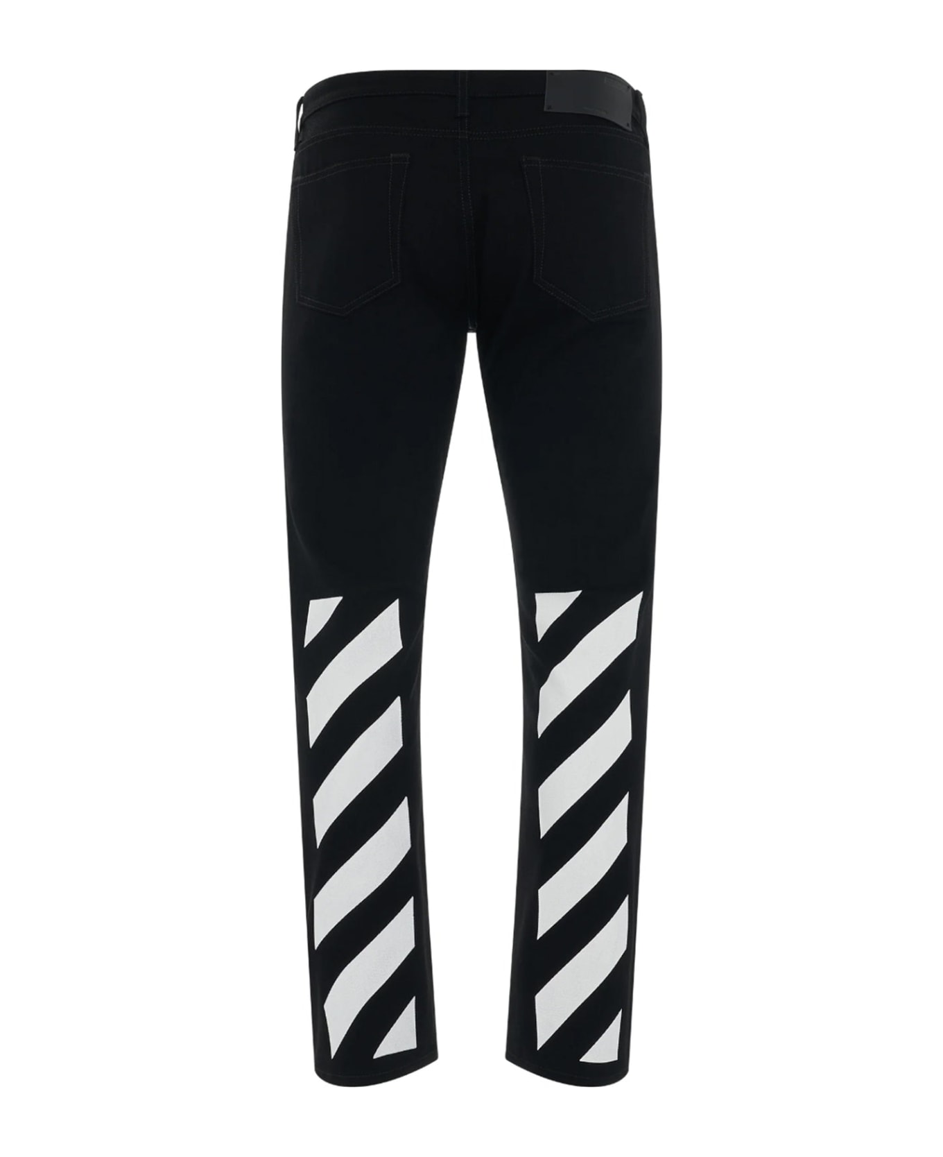 Off-White Diagonal Tab N-arrow Slim Jeans - Black