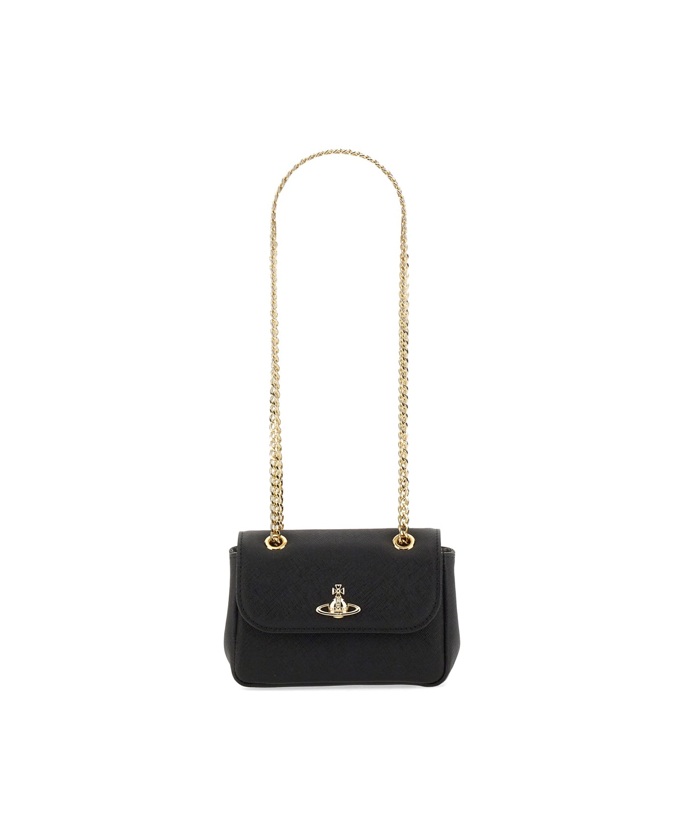 Vivienne Westwood Victoria Small Bag With Chain - BLACK