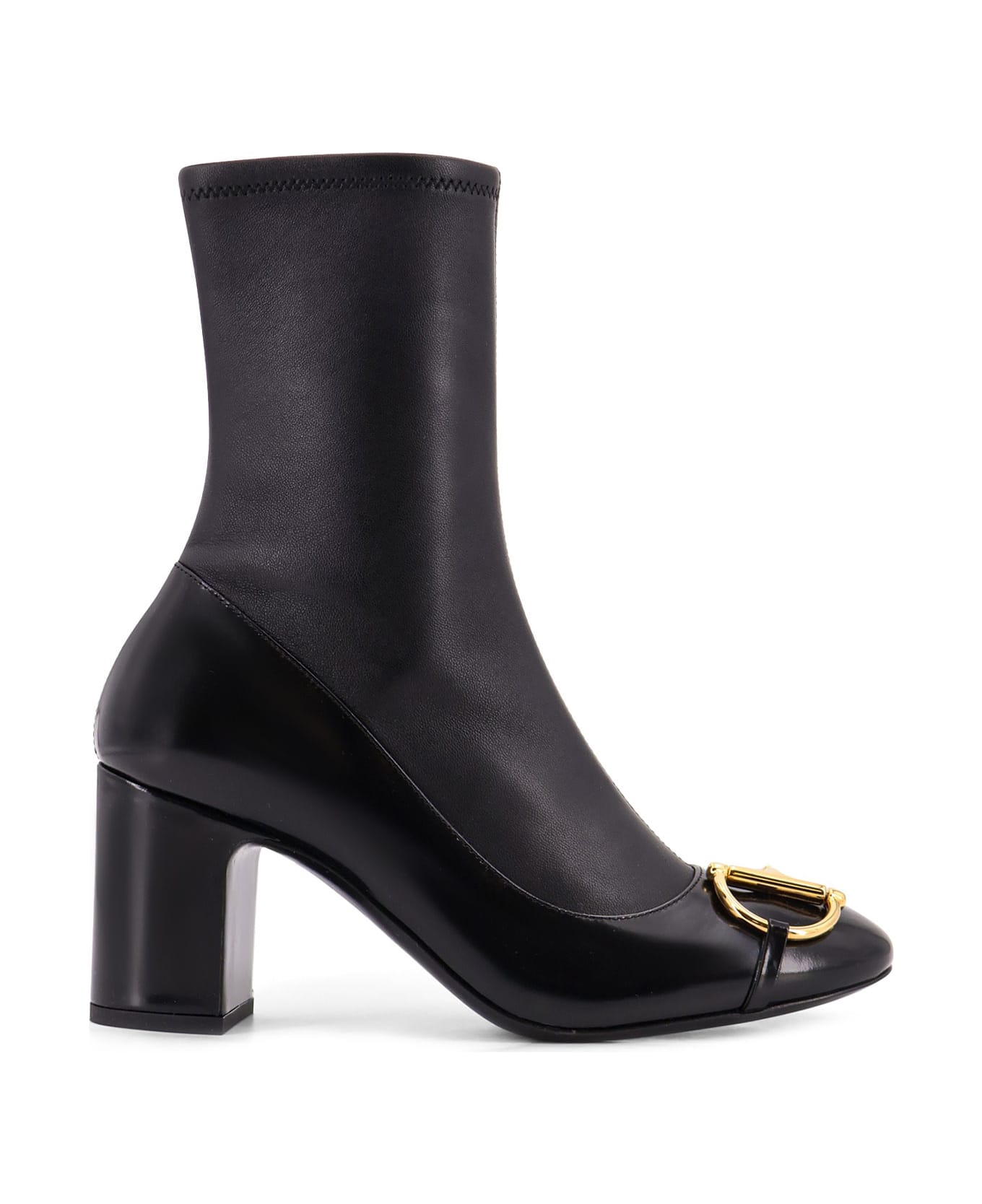 Gucci Leather Boots With Metal Horsebit - Black