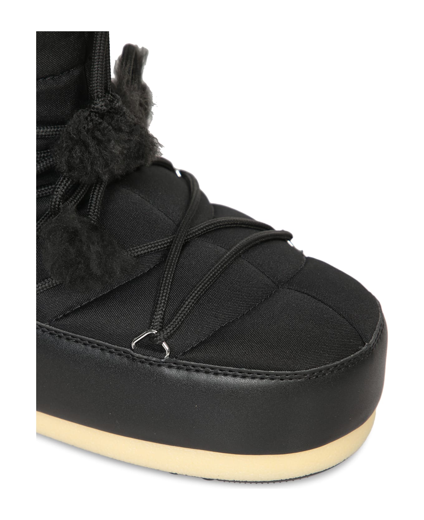 Moon Boot Nylon Logo Black Ankle Boots - Black