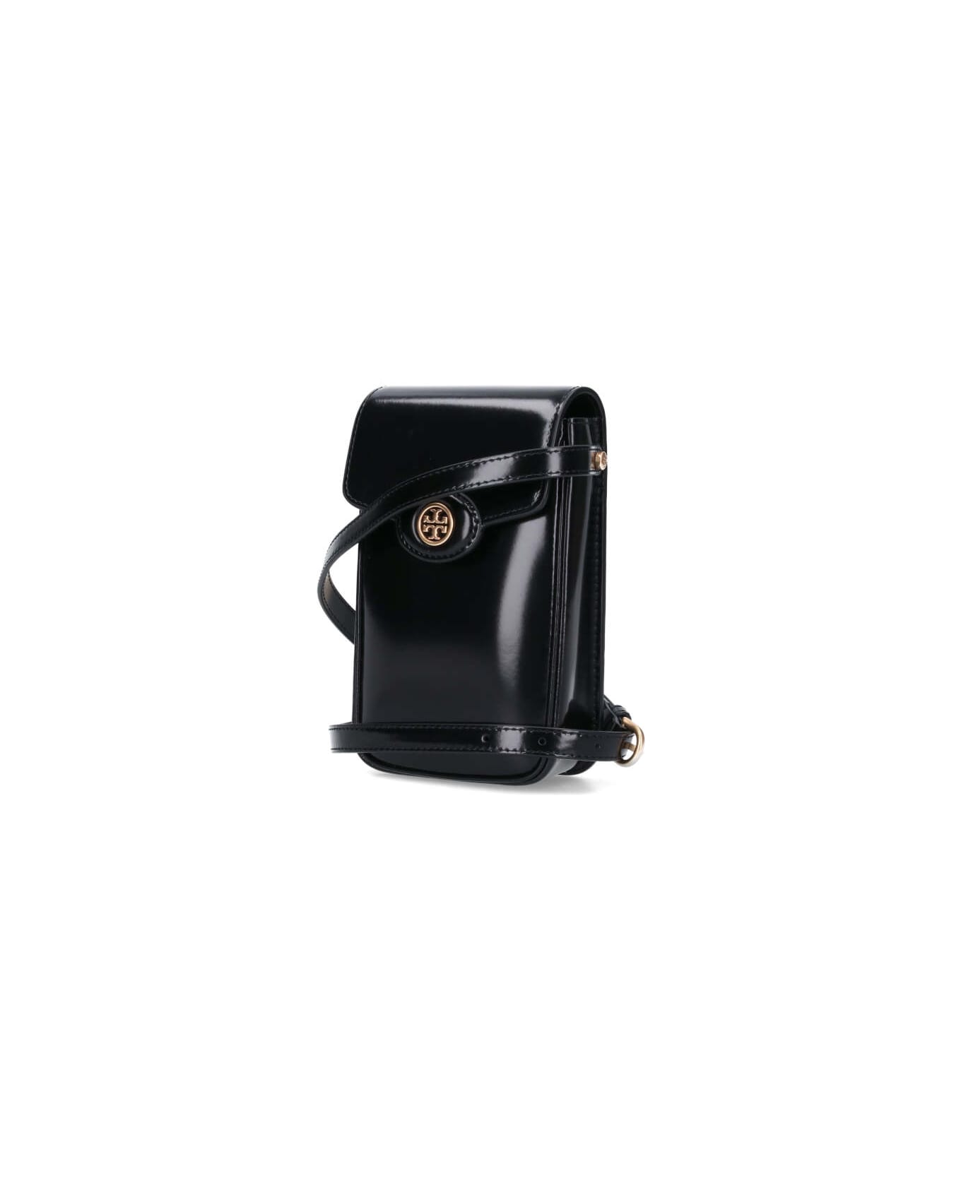 Tory Burch 'robinson' Shoulder Bag Smartphone Holder - Black