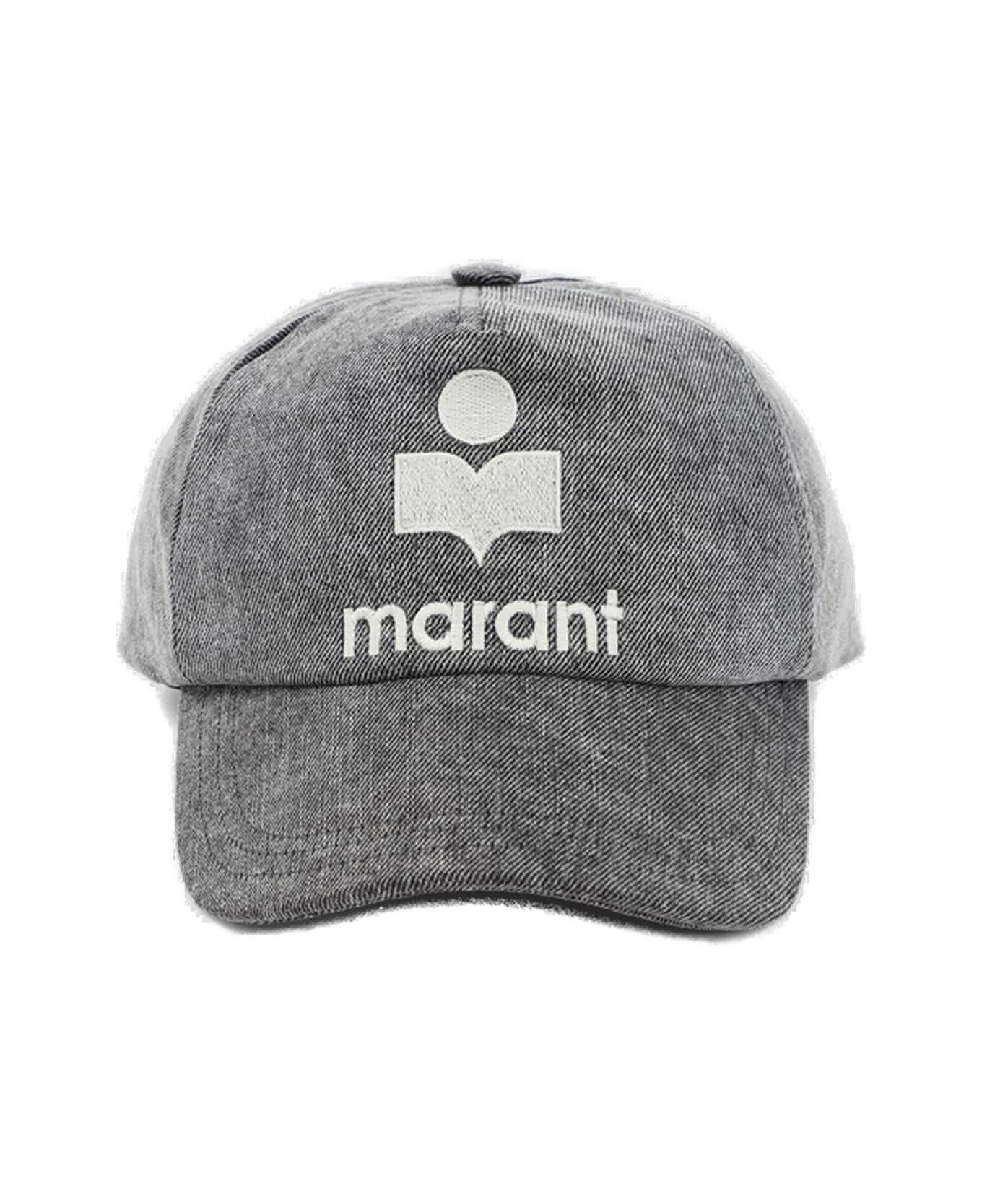 Isabel Marant Logo Embroidered Baseball Hat - Grey