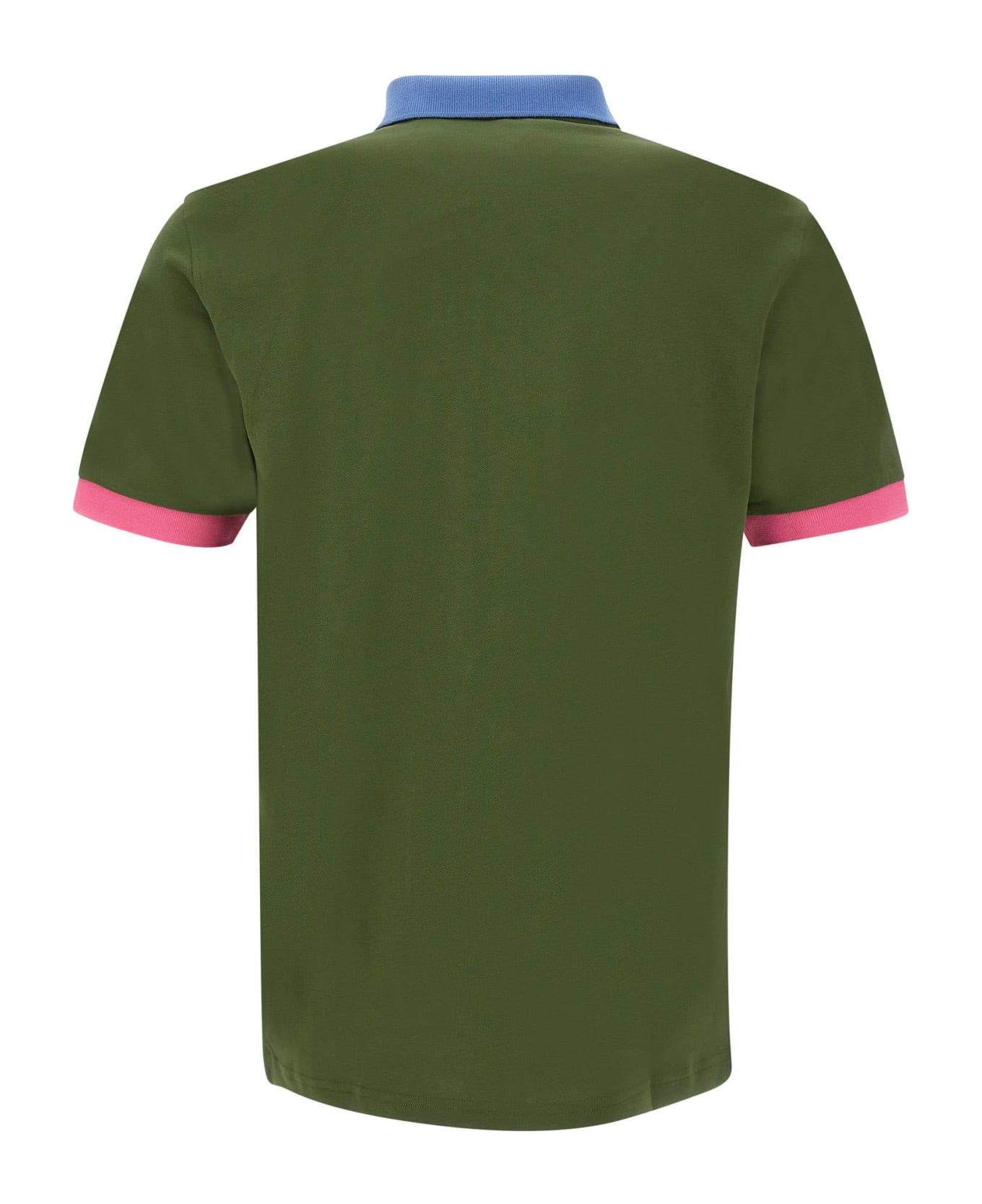 Sun 68 "3-colors" Cotton Polo Shirt - GREEN ポロシャツ
