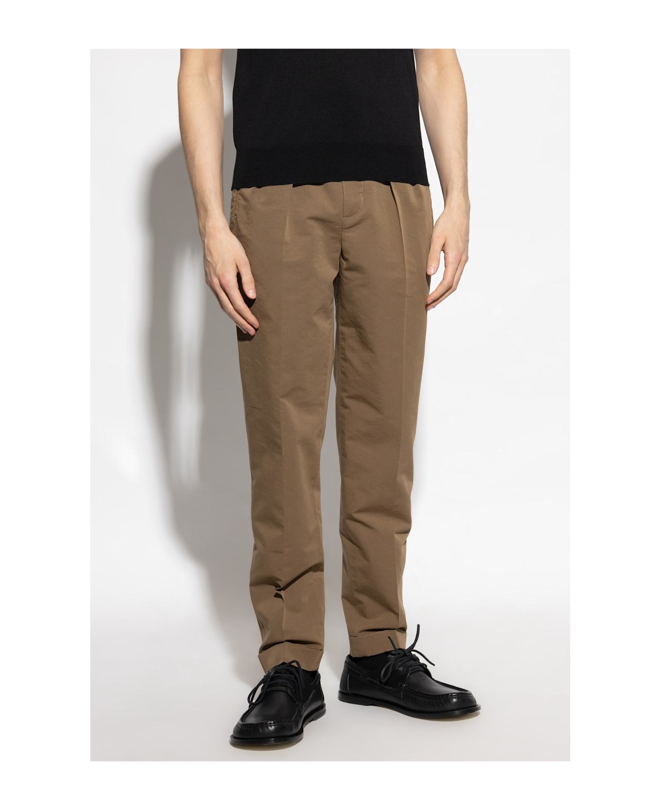 Tom Ford Pants With Rolled-up Legs - Chestnut