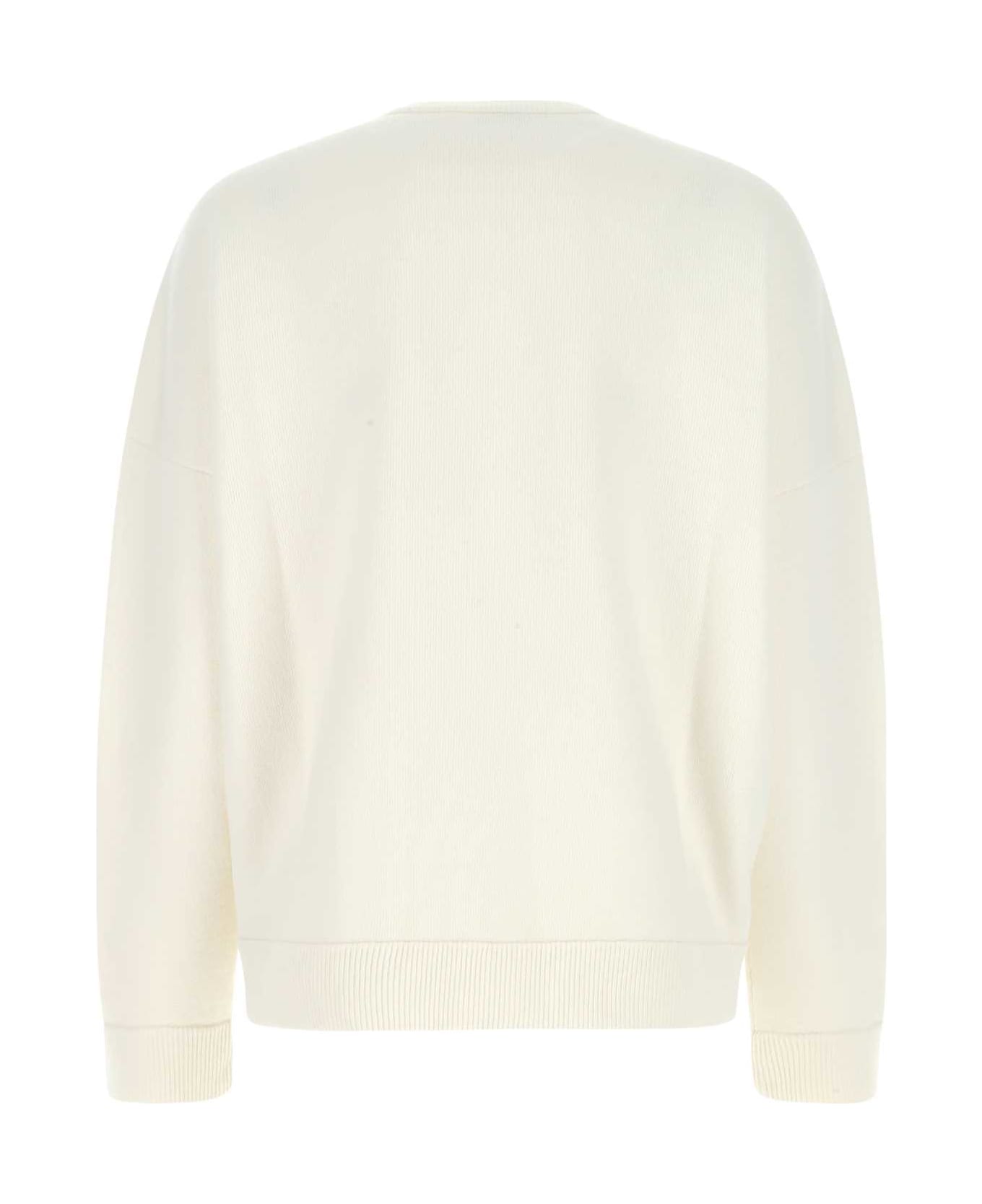 Loewe Ivory Cashmere Blend Oversize Sweater - SOFTWHITE