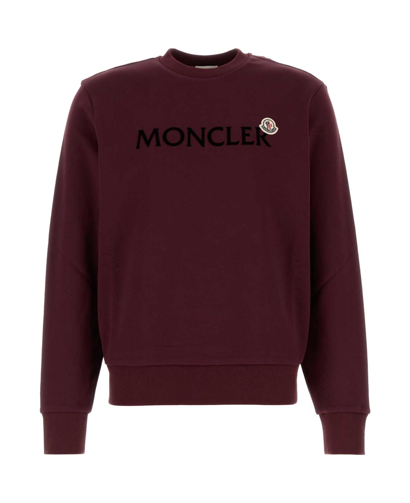 Moncler Burgundy Cotton Sweatshirt - 468