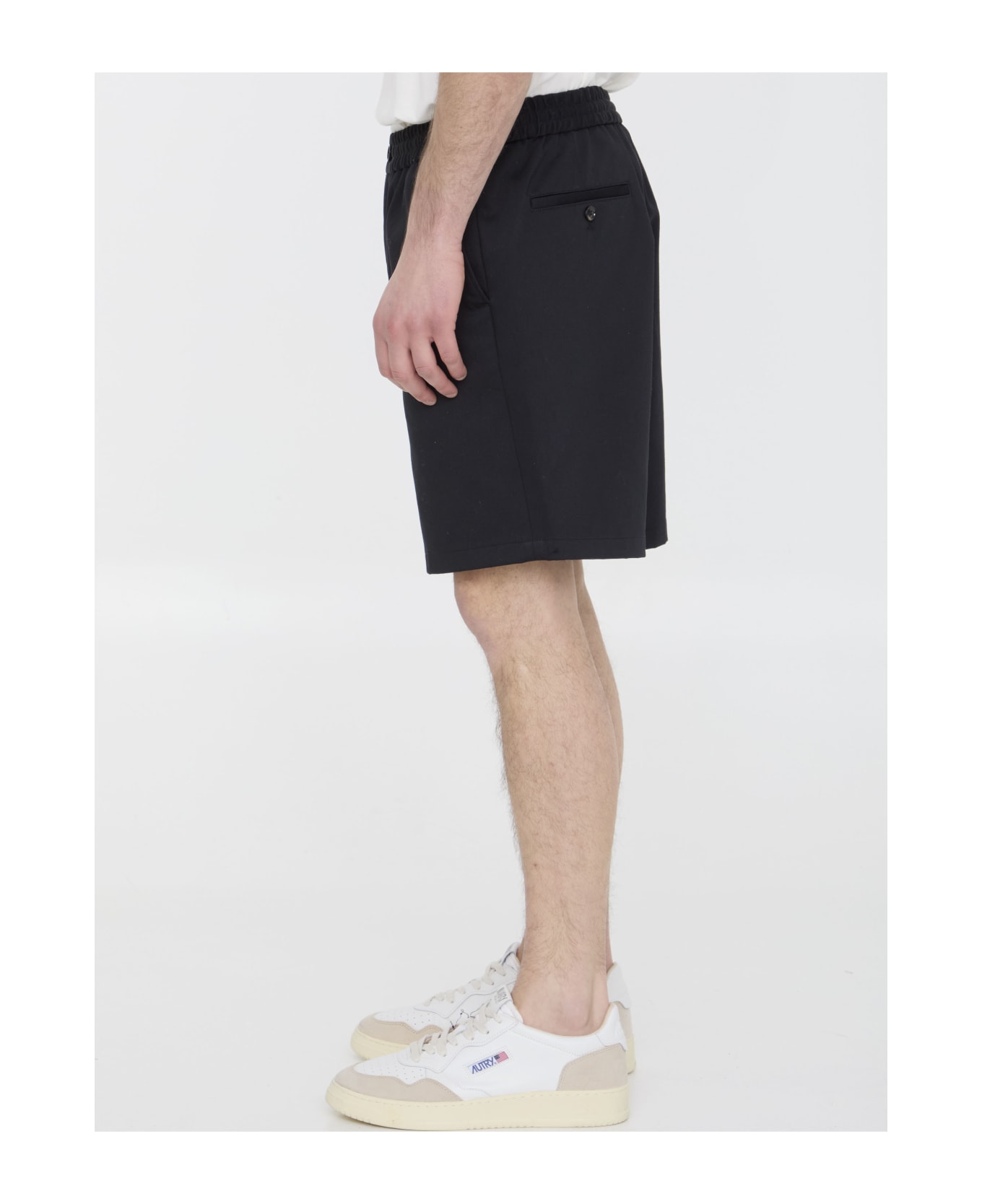 Ami Alexandre Mattiussi Cotton Bermuda Shorts - 001 BLACK