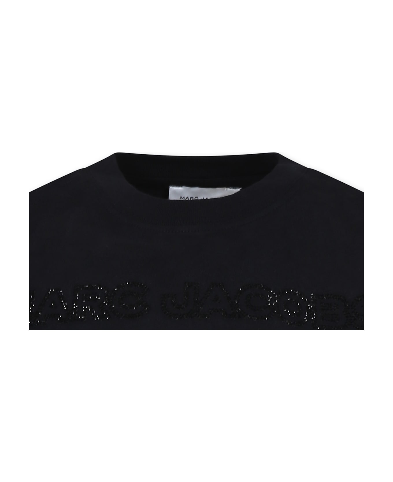 Marc Jacobs Black T-shirt For Girl With Logo - Black
