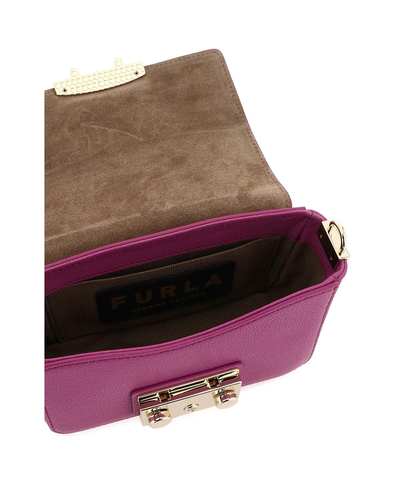 Furla Purple Leather Metropolis Crossbody Bag - purple ショルダーバッグ