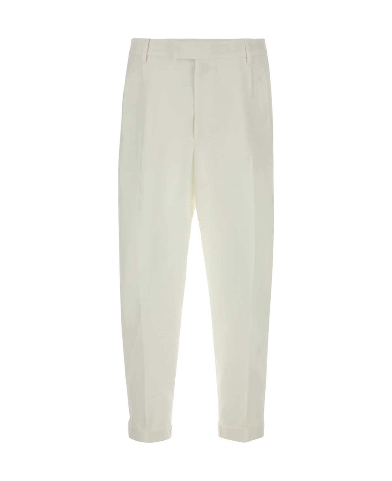 Dolce & Gabbana White Canvas Pant - BIANCO