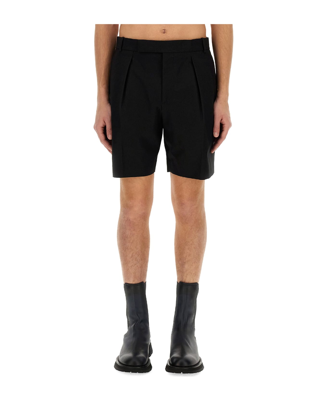 Alexander McQueen Cotton Bermuda Shorts - NERO