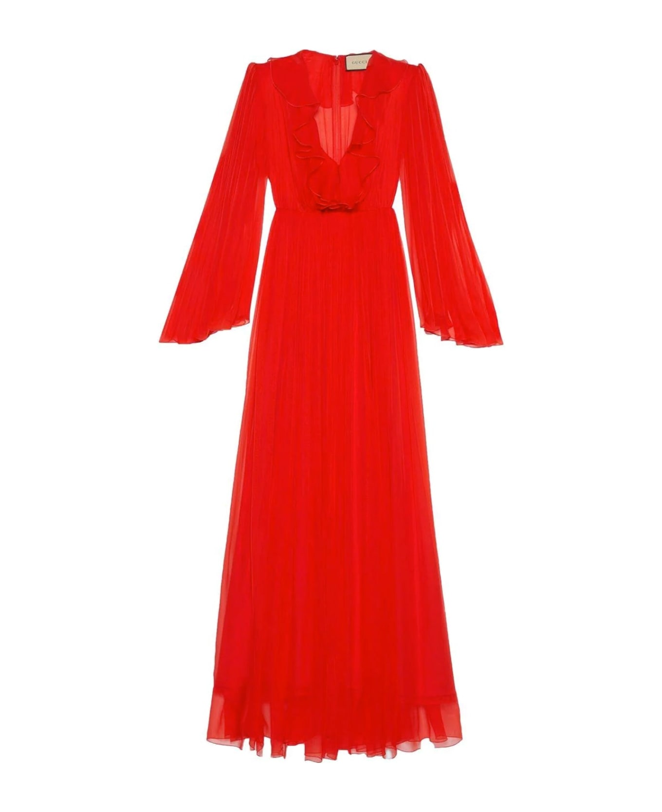Gucci Silk Midi Dress - Red