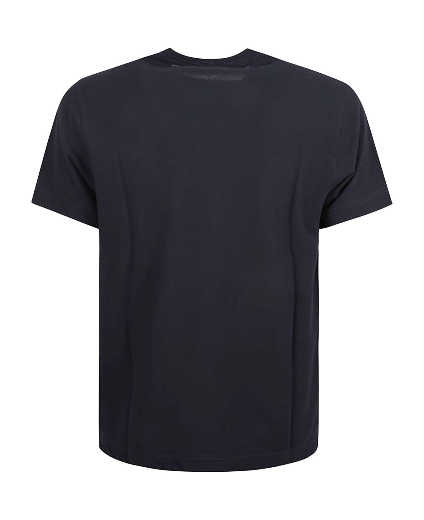 Zanone Round Neck Plain T-shirt - Blue Copia