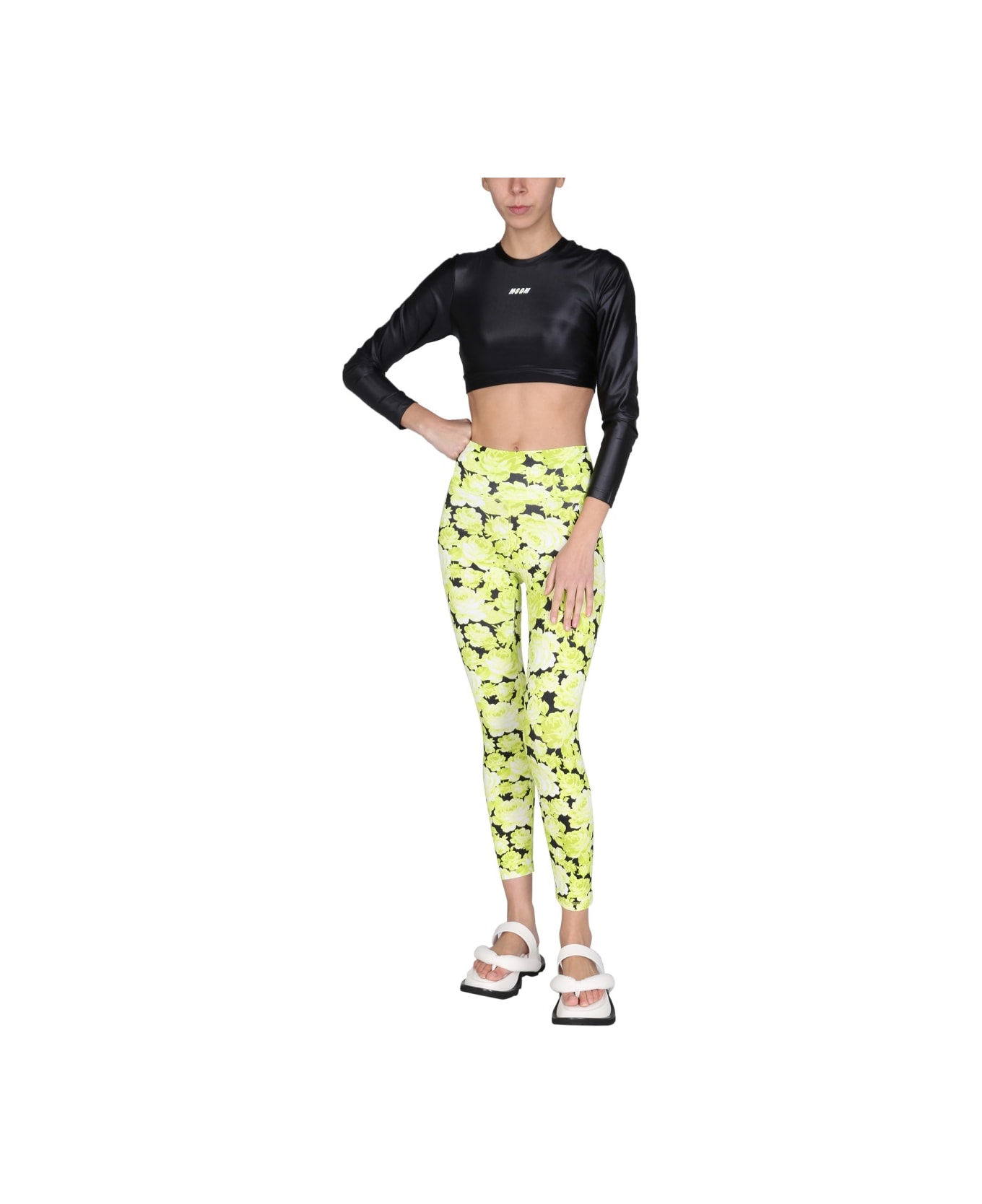 MSGM "active" Leggings - YELLOW