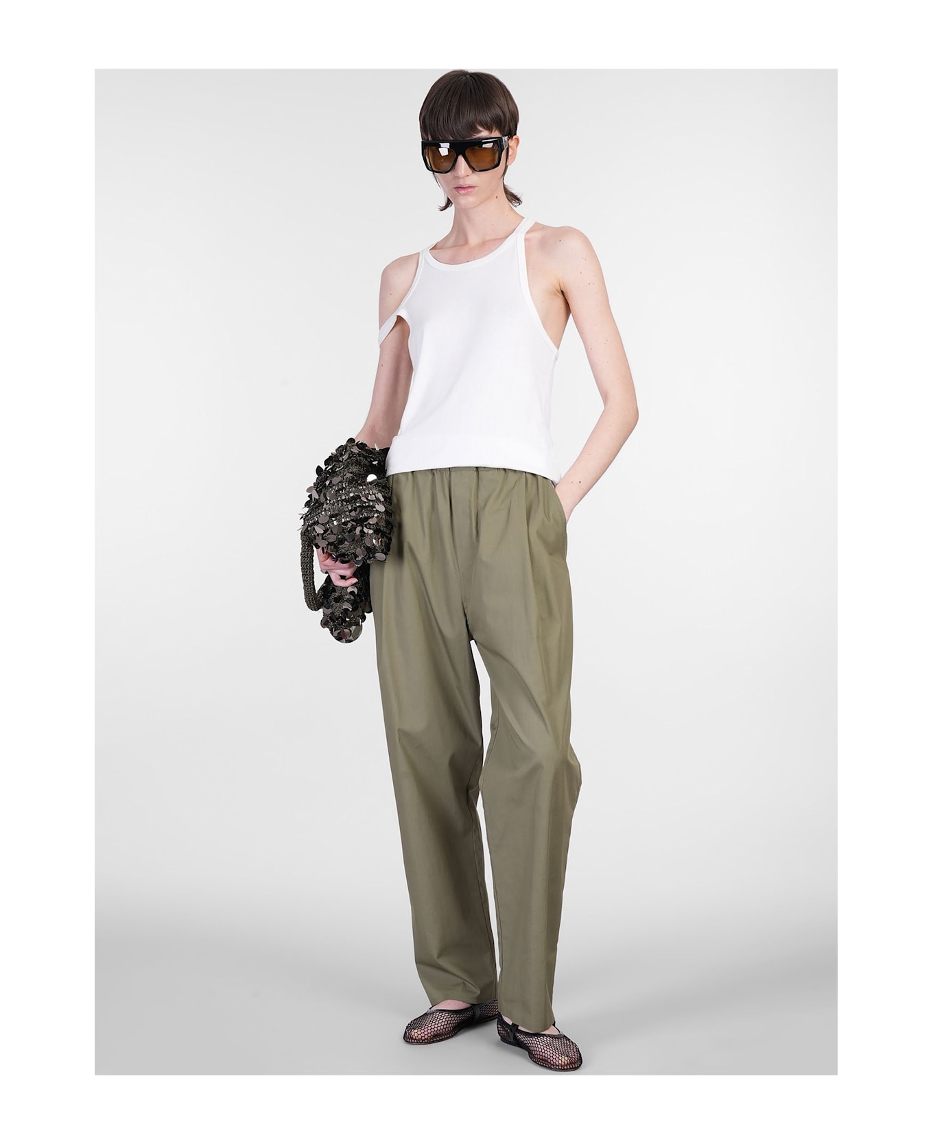 Laneus Pants In Green Cotton - green