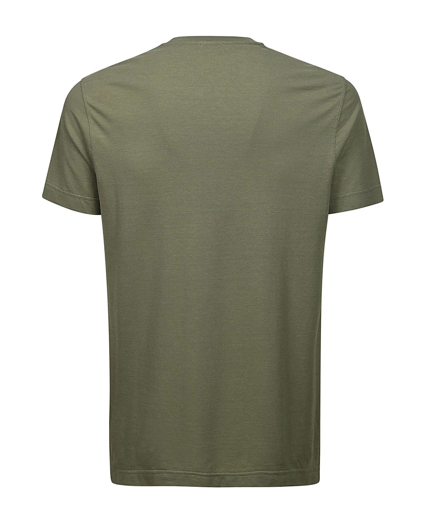 Zanone Short-sleeved Straight-hem Crewneck T-shirt - Green
