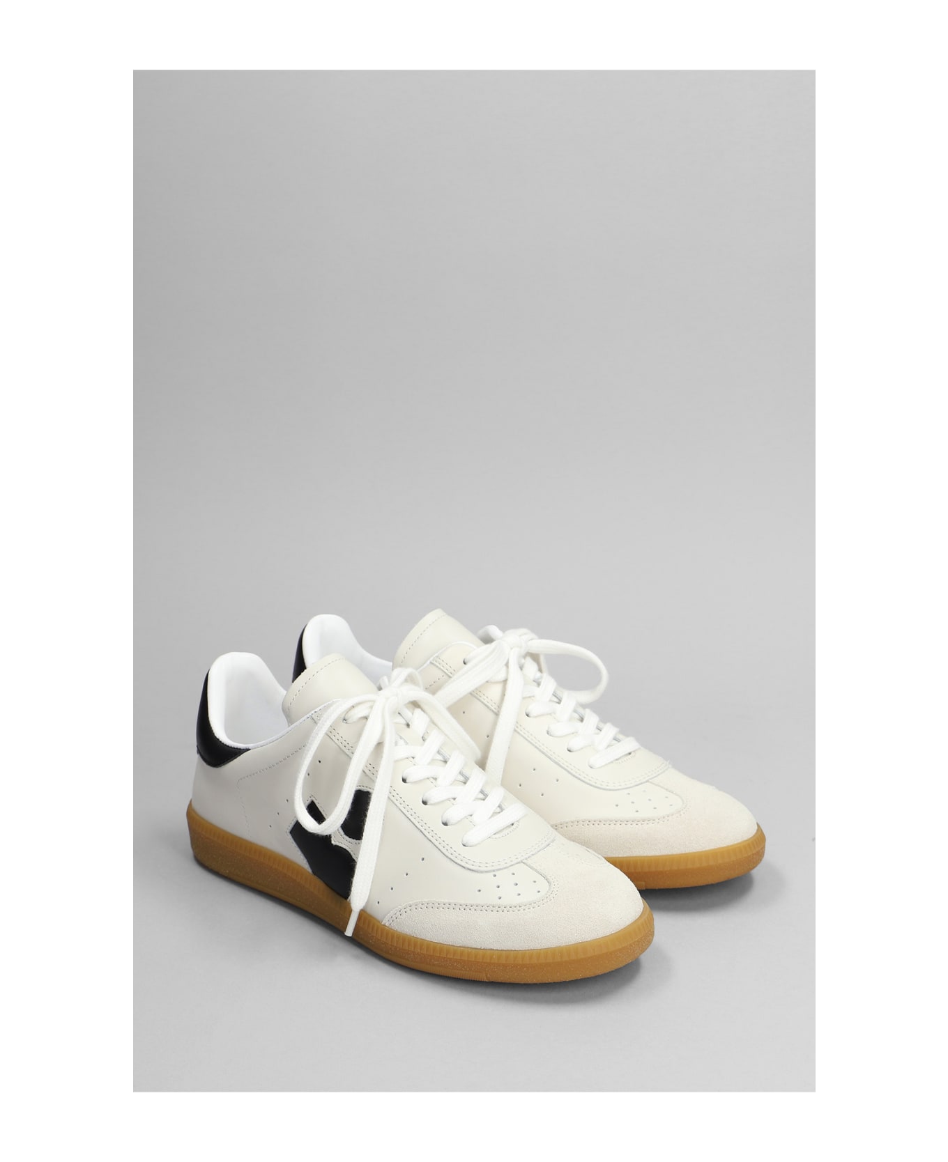Isabel Marant Bryce Sneakers In Grey Suede And Leather - grey