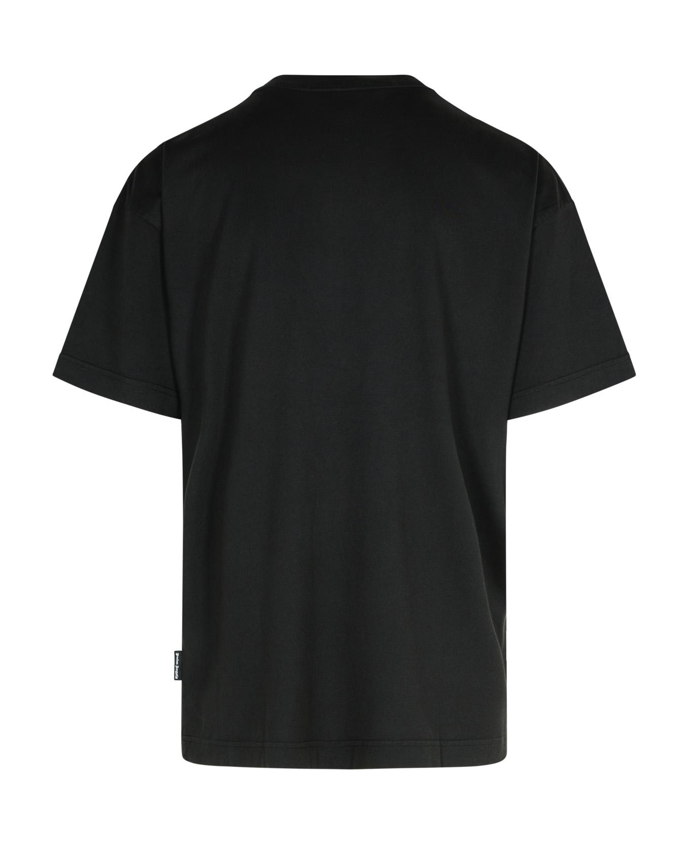 Palm Angels 'college' Black Cotton T-shirt - Black