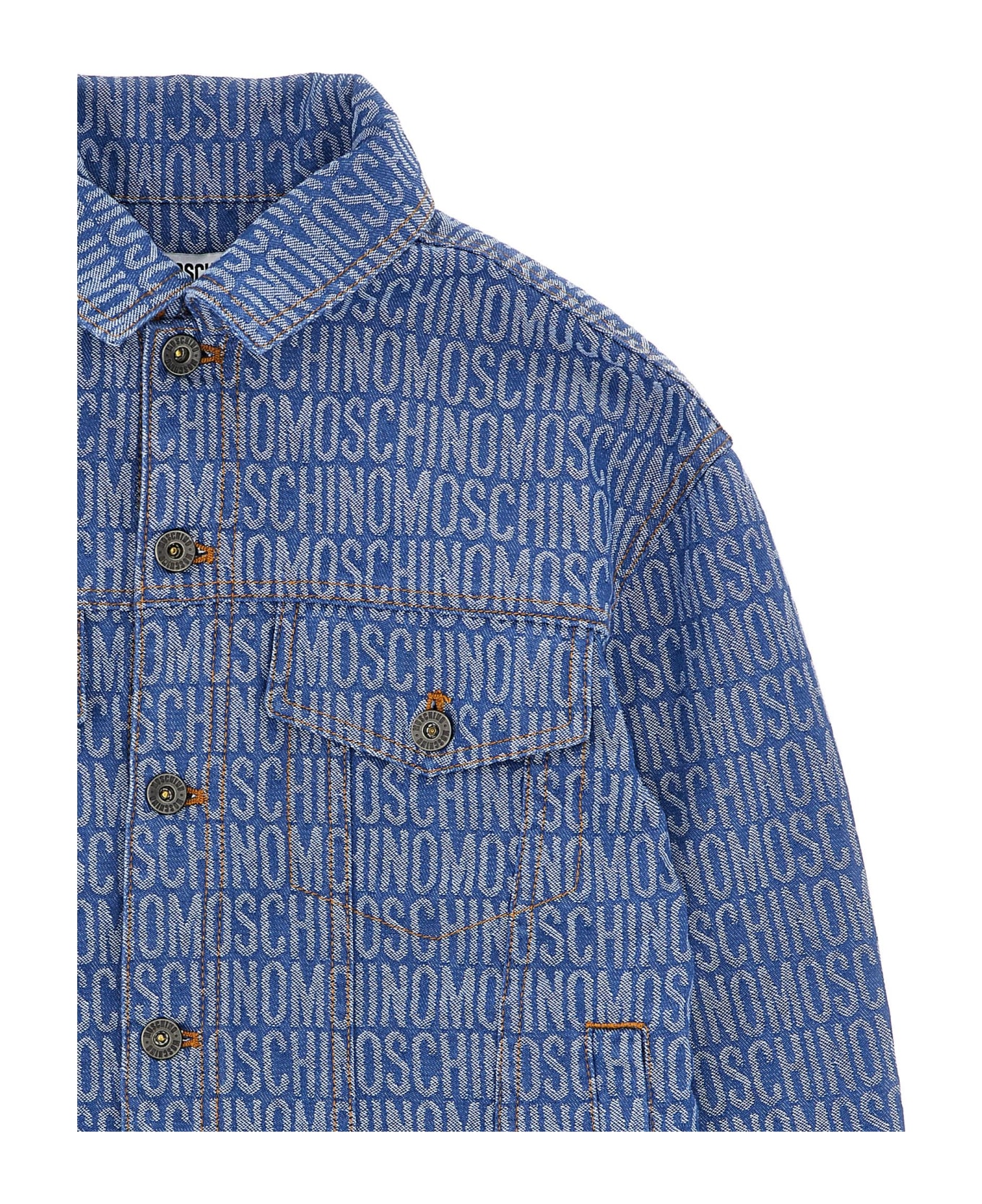 Moschino 'logo' Denim Jacket - Blue