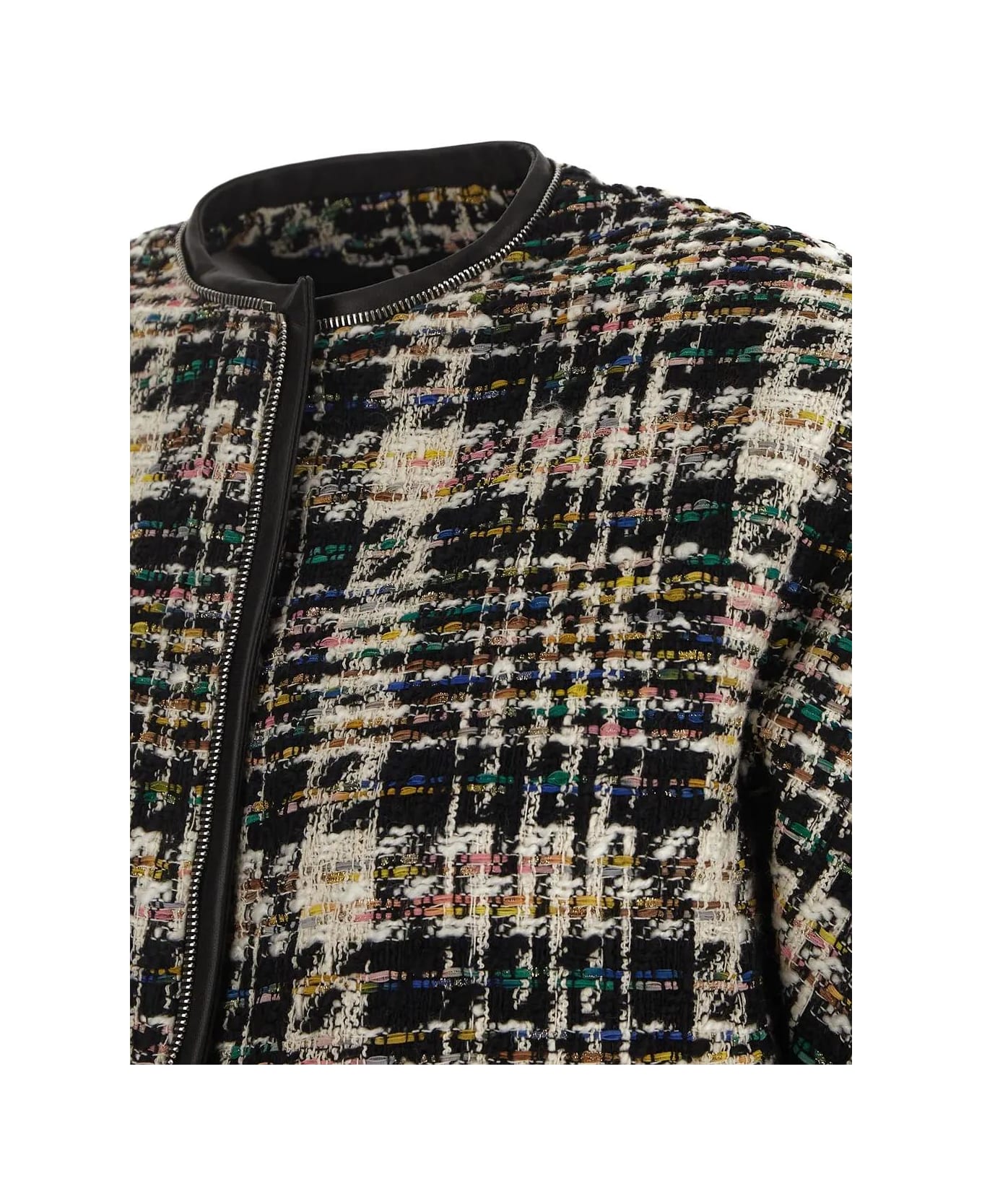 Alexander McQueen Hybrid Tweed Cocoon Jacket - MultiColour