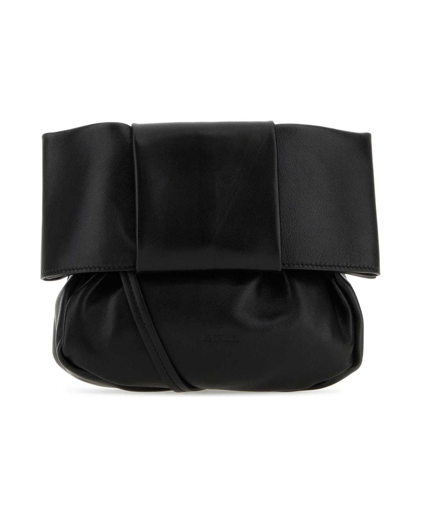 Jil Sander Black Nappa Leather Bucket Bag - 001 ショルダーバッグ