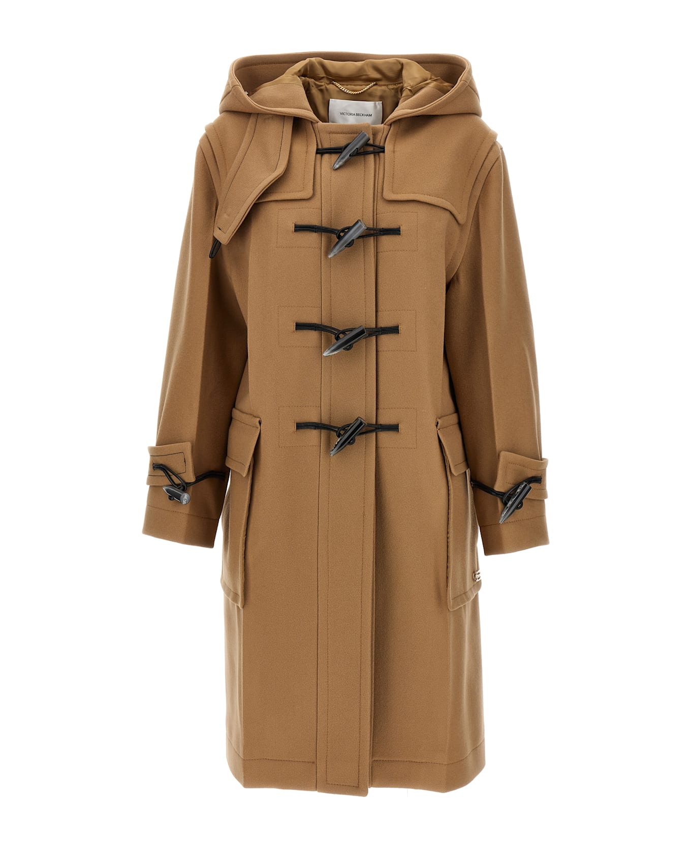 Victoria Beckham 'oversized Duffle' Coat - Beige