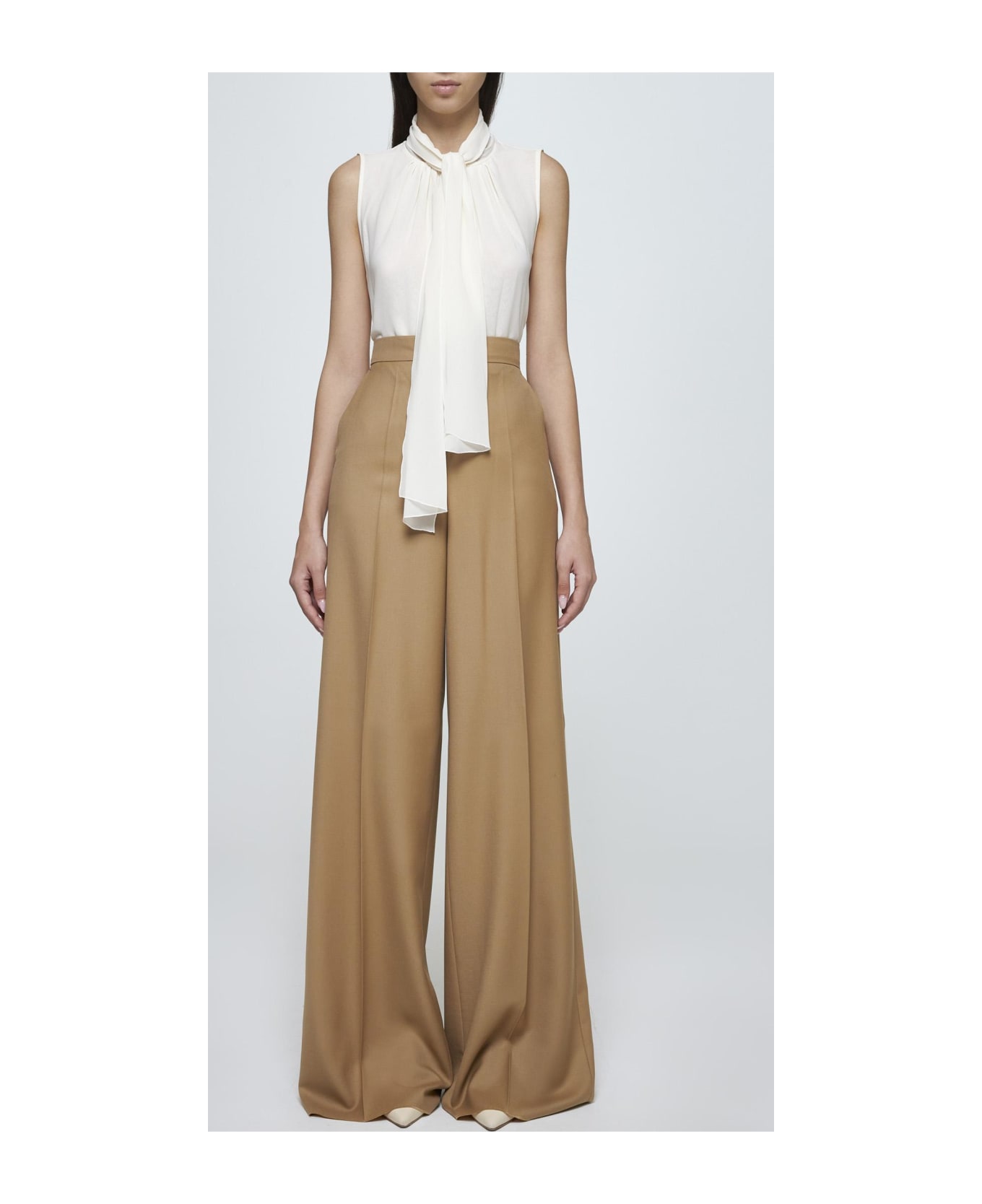 Max Mara Mela Pussy Bow Neck Silk Blouse - Non definito