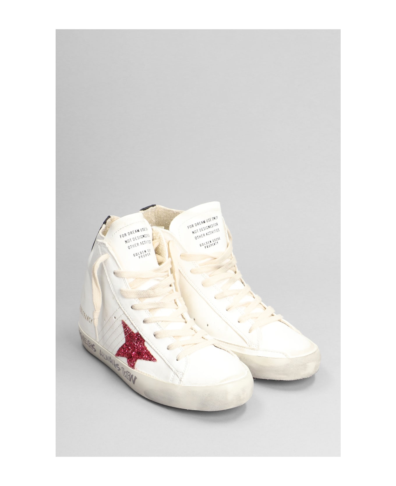 Golden Goose Francy Sneakers In White Leather - white