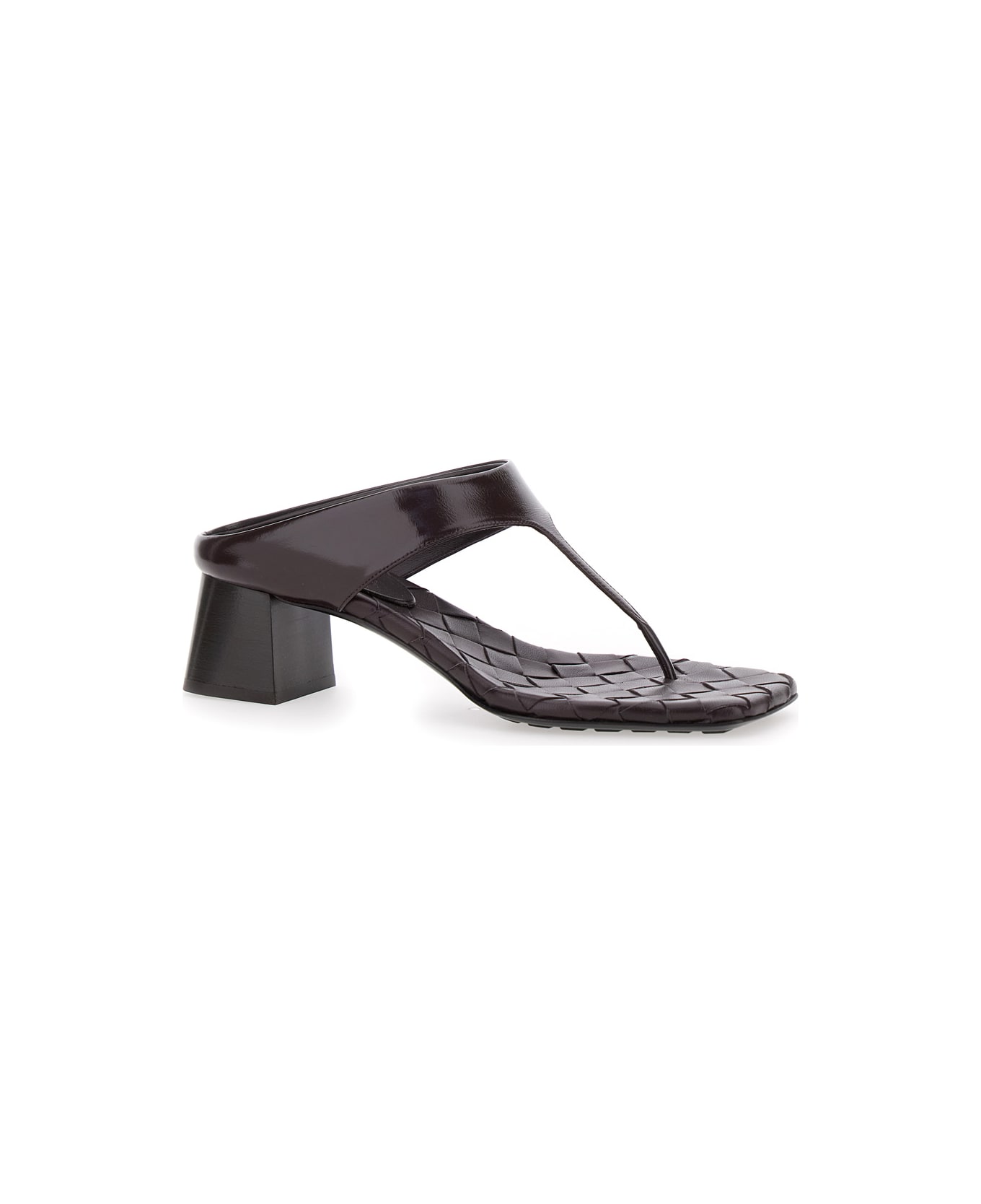 Bottega Veneta Bordeaux Thong Sandals - BEIGE