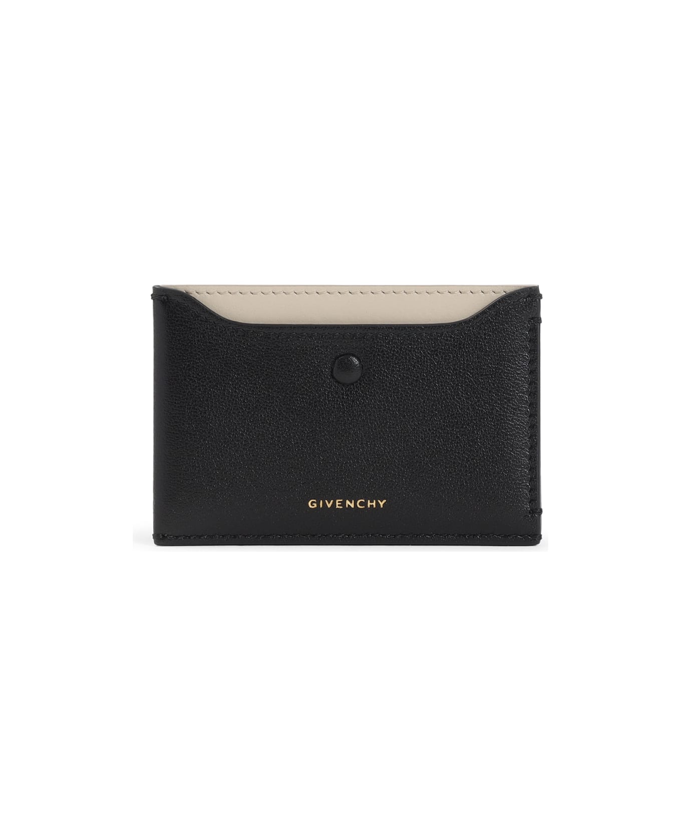 Givenchy Calf Leather Credit Card Case - Black 財布