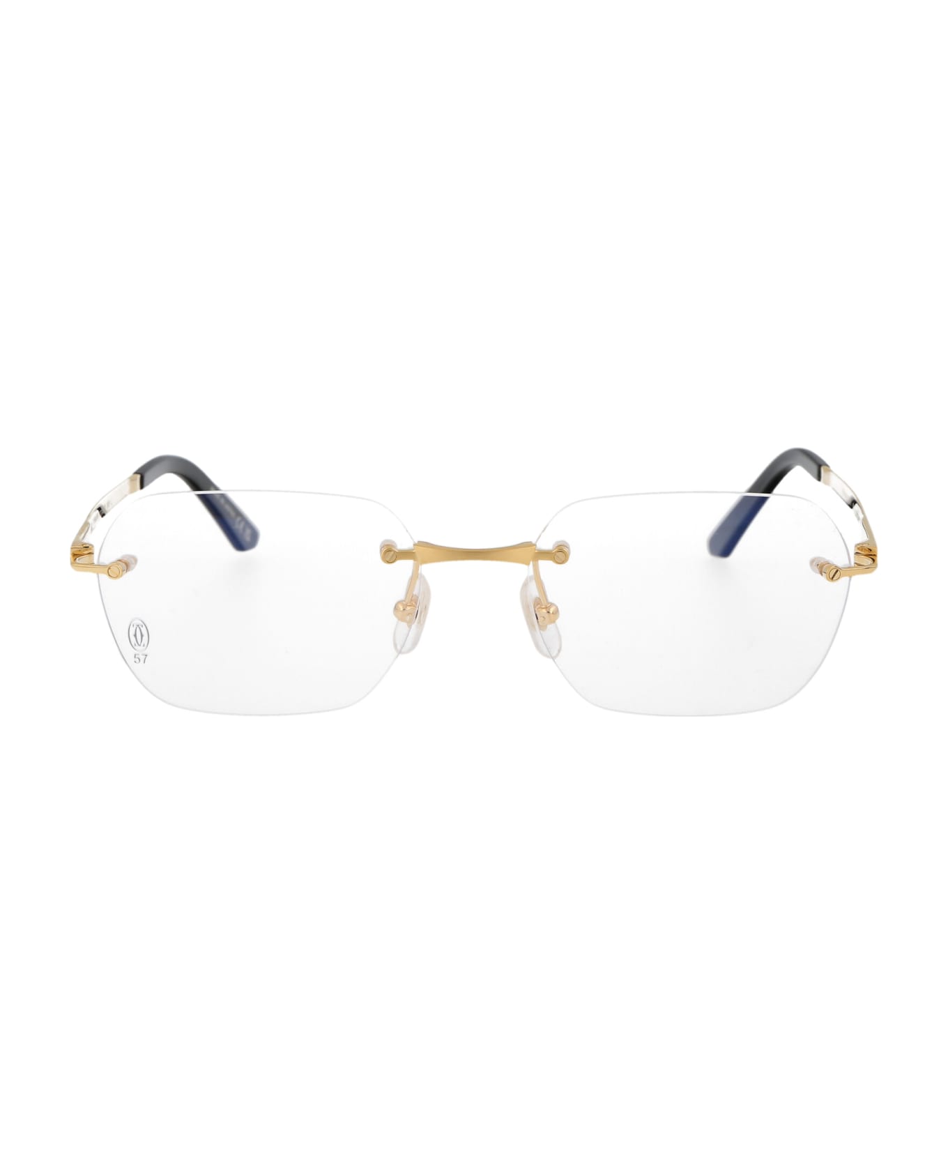 Cartier Eyewear Ct0407o Glasses - 001 GOLD GOLD TRANSPARENT