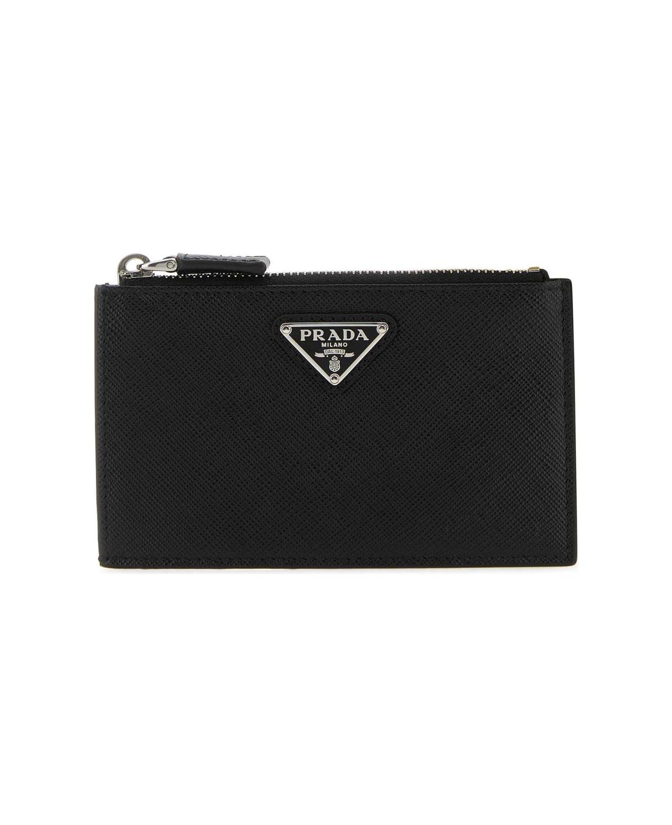 Prada Zip-up Cardholder - NERO