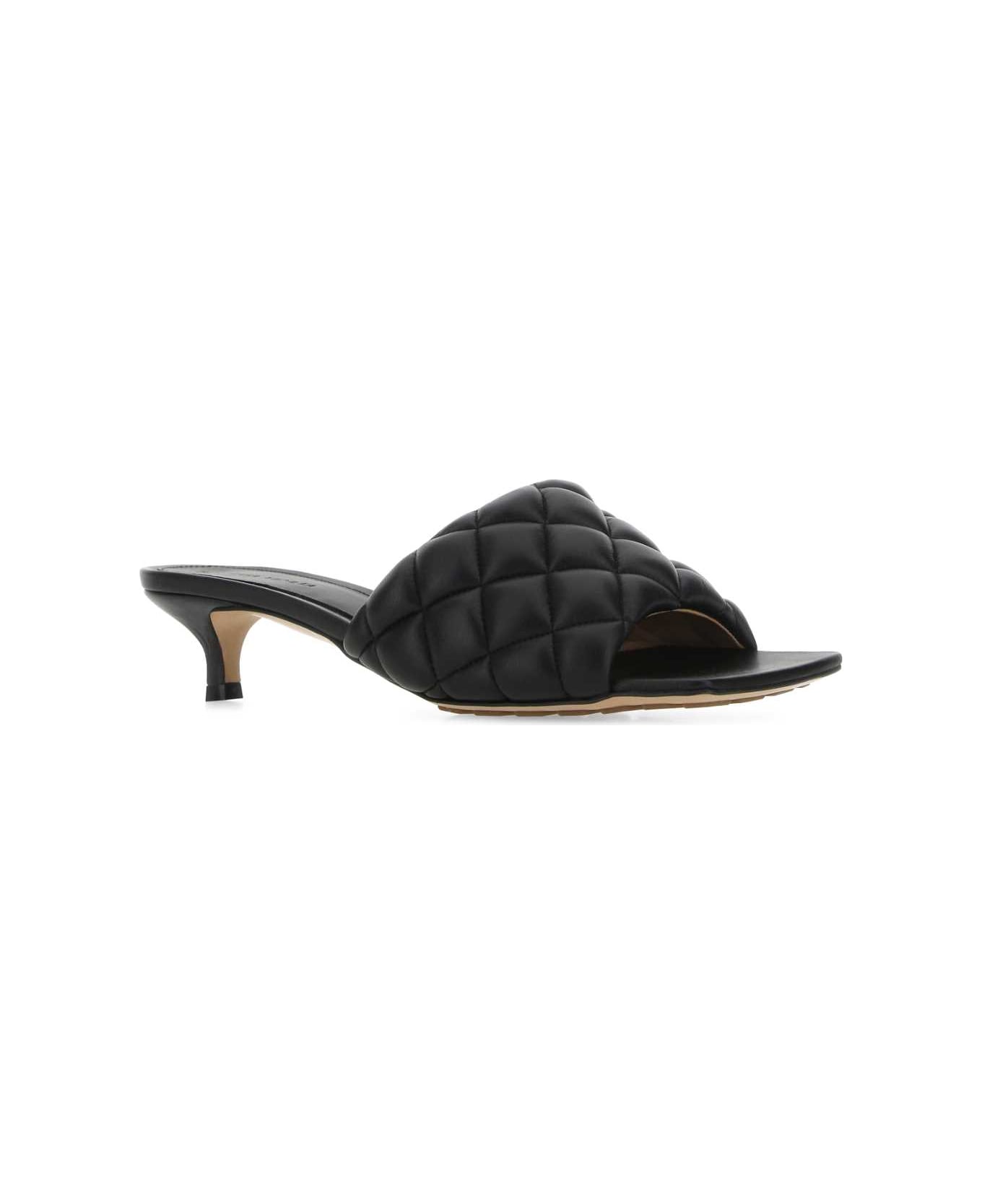 Bottega Veneta Black Nappa Leather Padded Sandals - 1000 サンダル