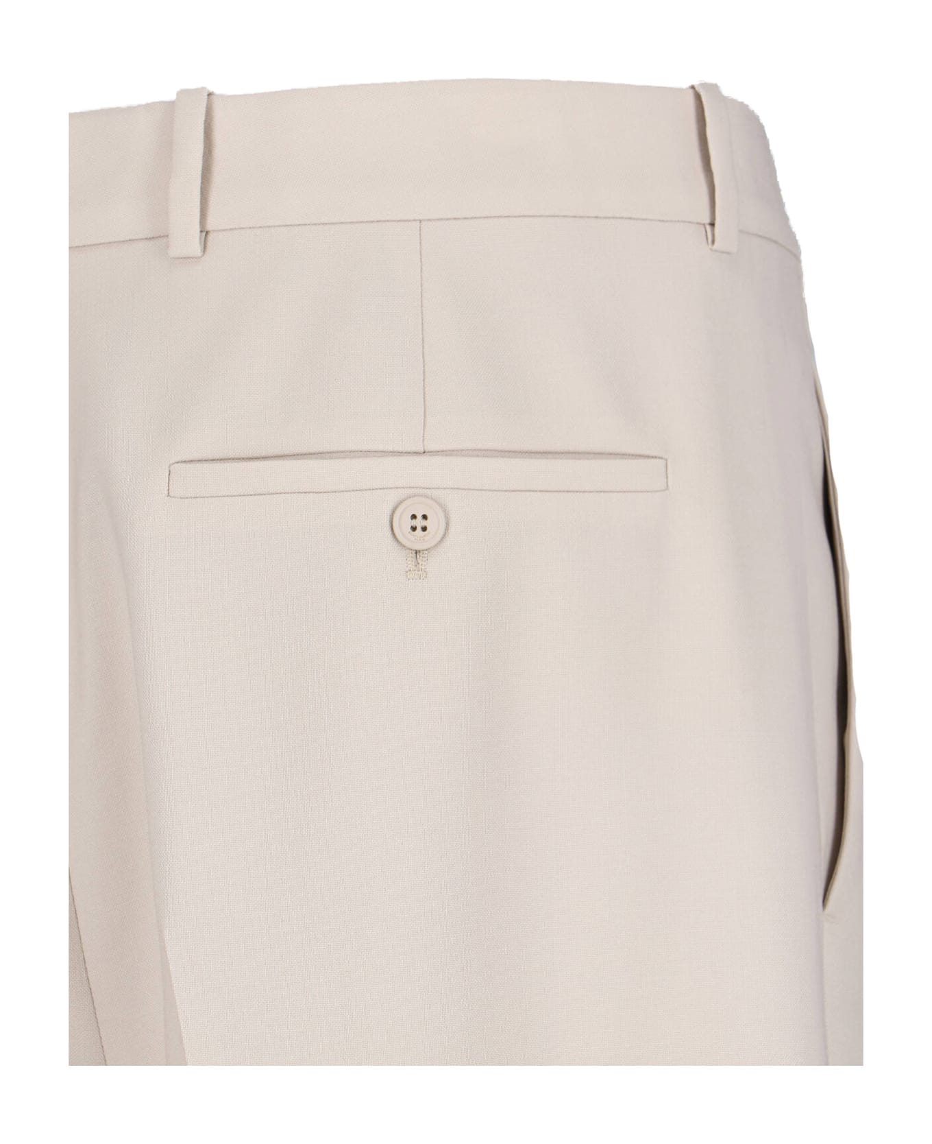 Saint Laurent Straight Pants - BEIGE