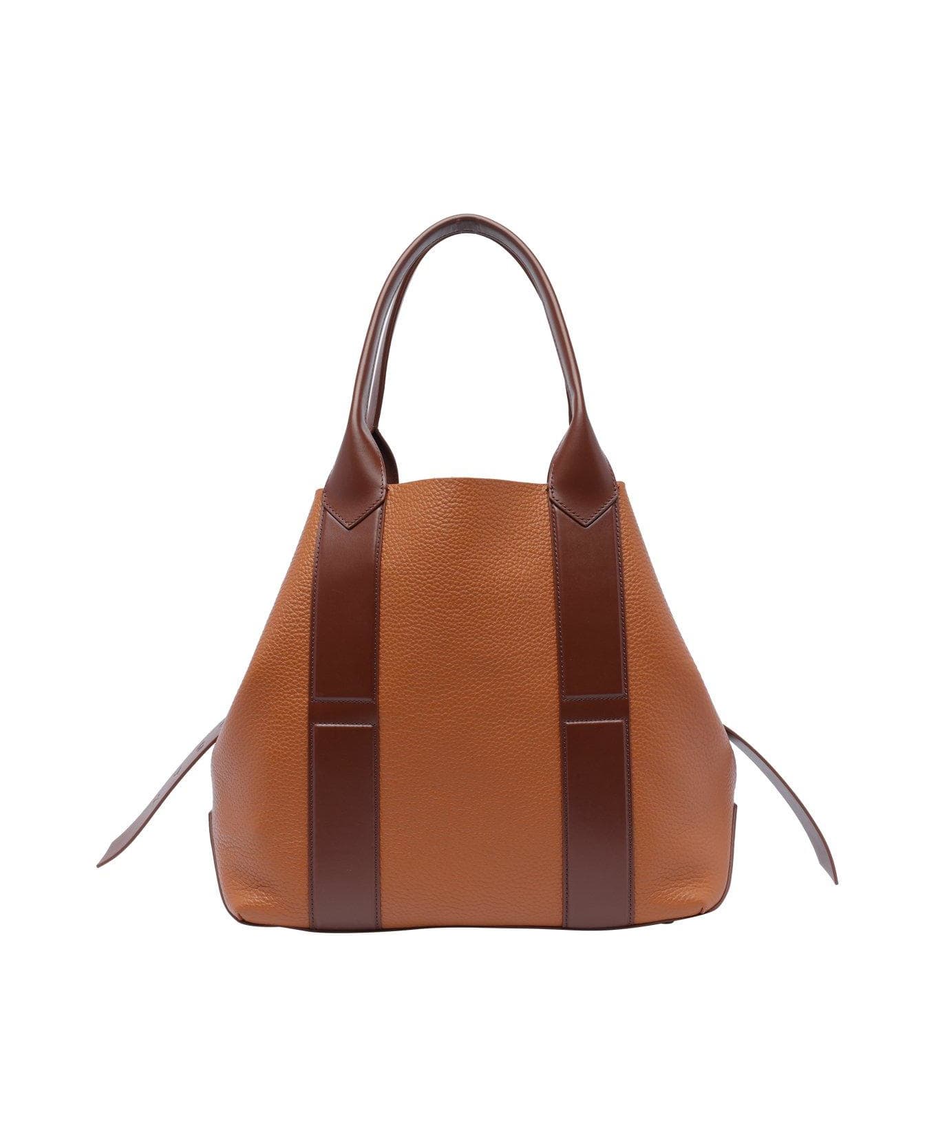 Hogan Script Medium Shopping Bag - Brown