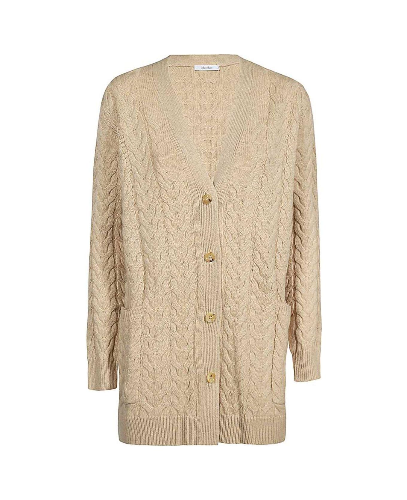 Max Mara Buttoned Long-sleeved Knitted Cardigan