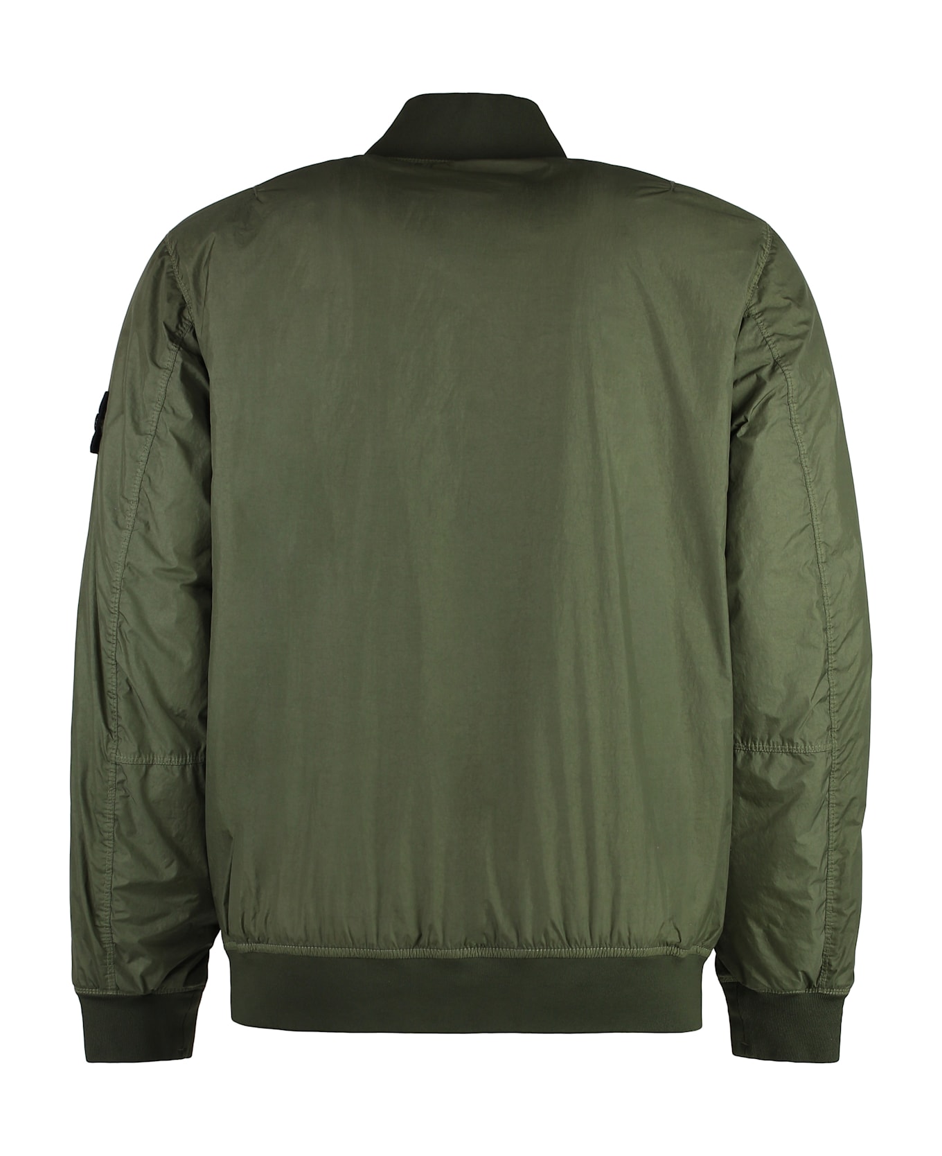 Stone Island Bomber Jacket In Technical Fabric - green