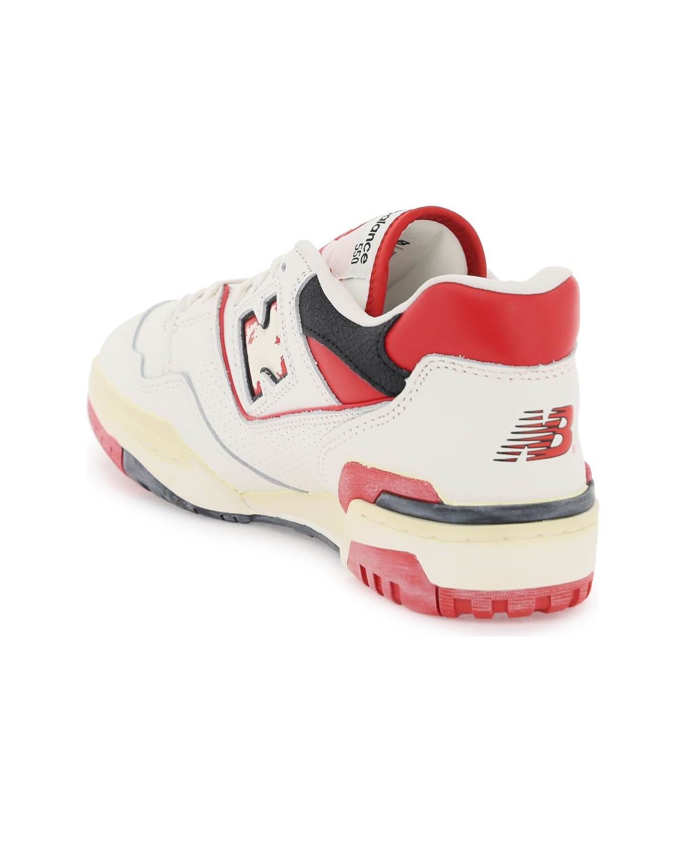 New Balance Vintage-effect 550 Sneakers - OFF WHITE RED (White)